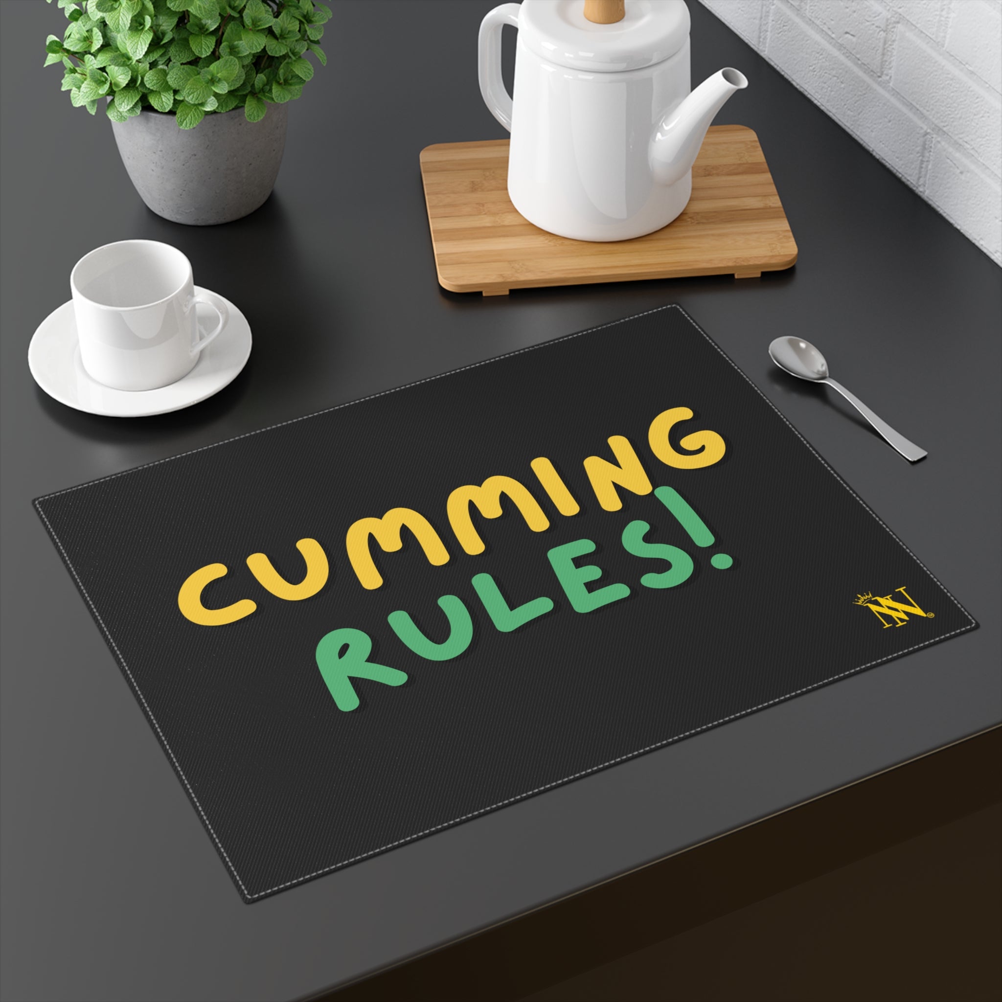 Cumming rules sex toys mat