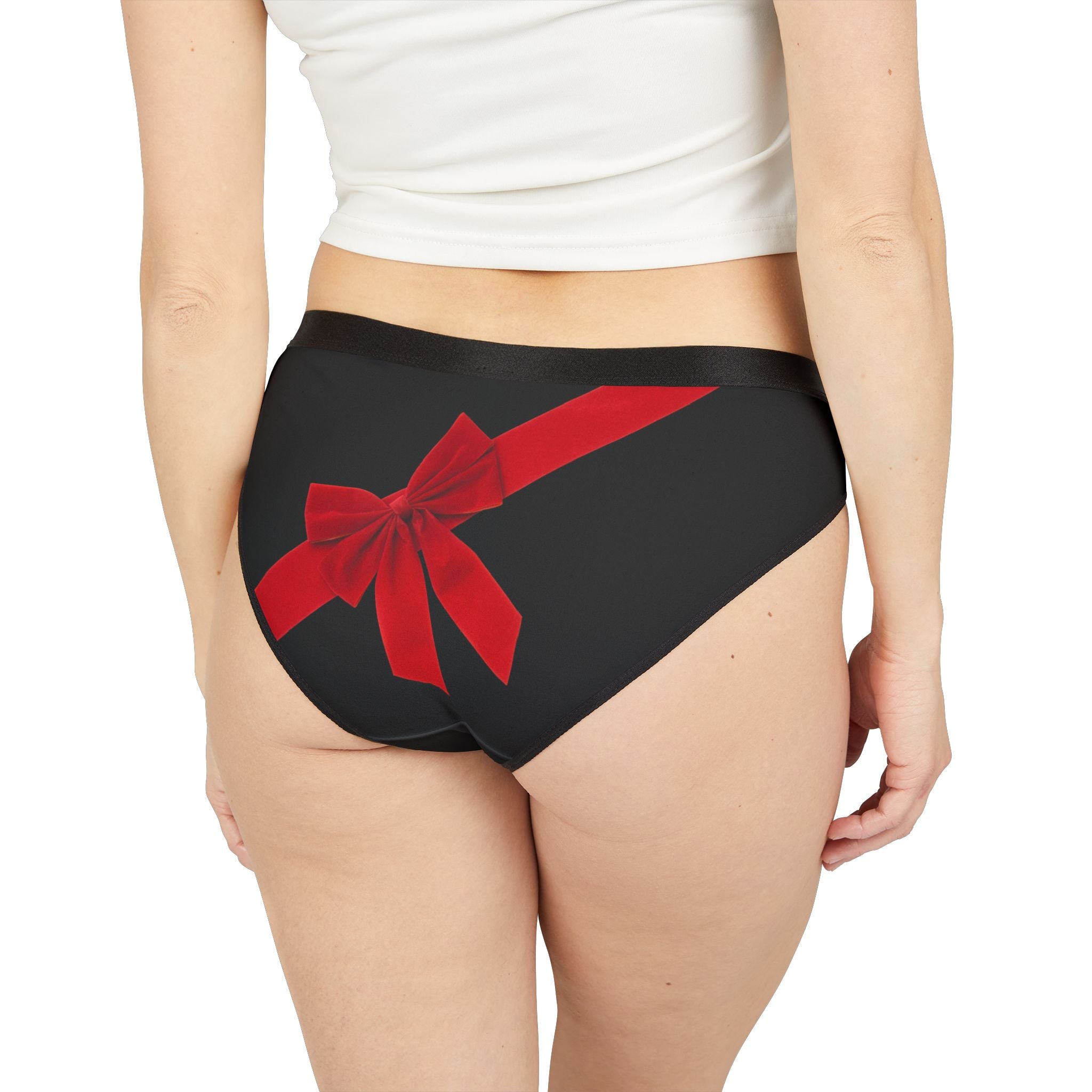 Red Velvet Gift Bow Cum Panties