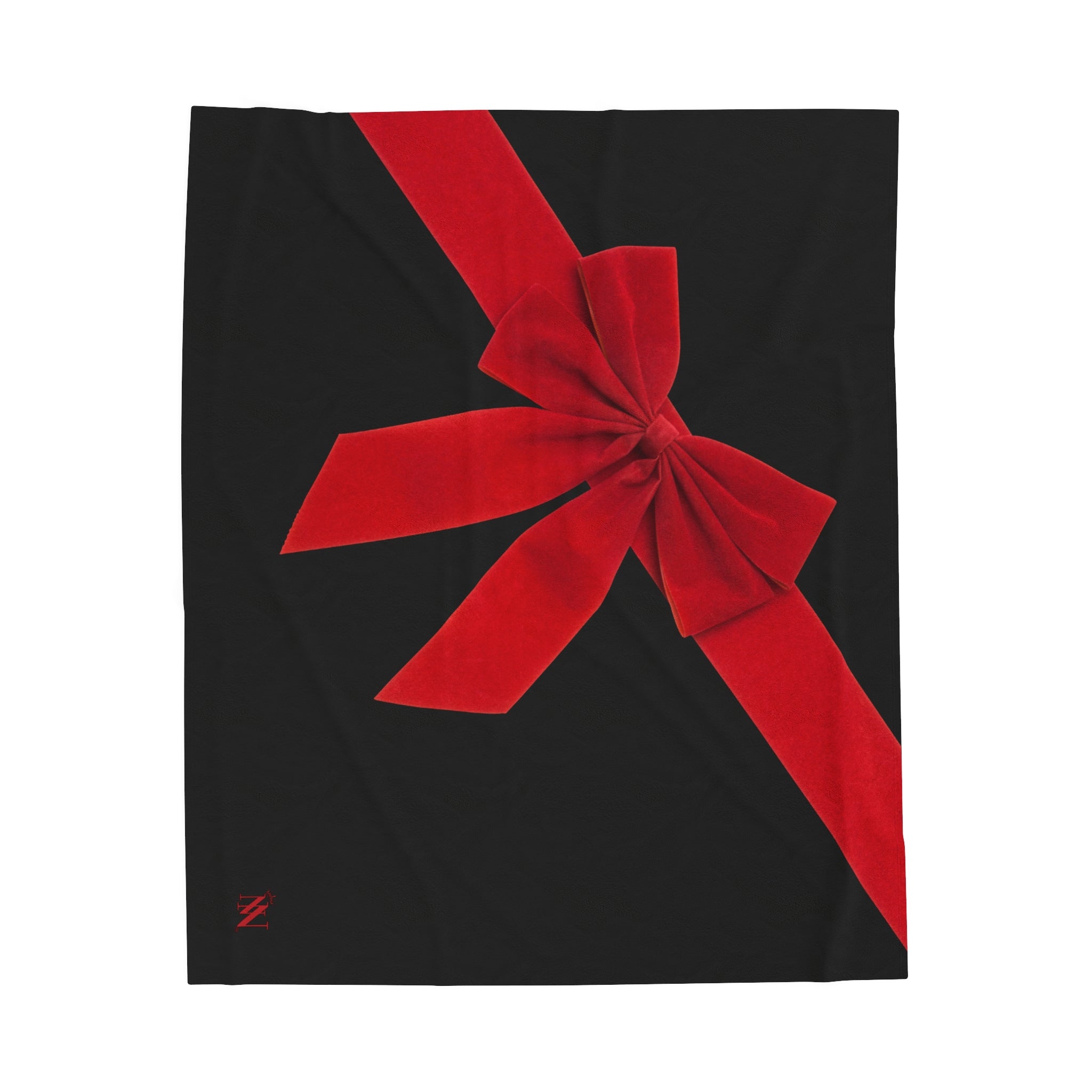 Red Velvet Gift Bow Lovers' Blanket