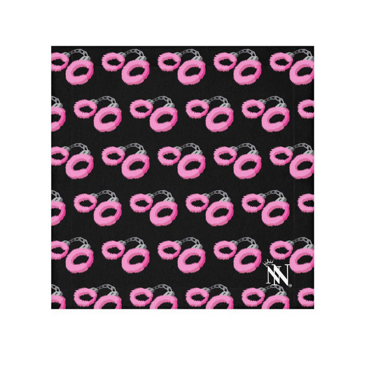 Pink Furry Handcuffs Sex Towels 