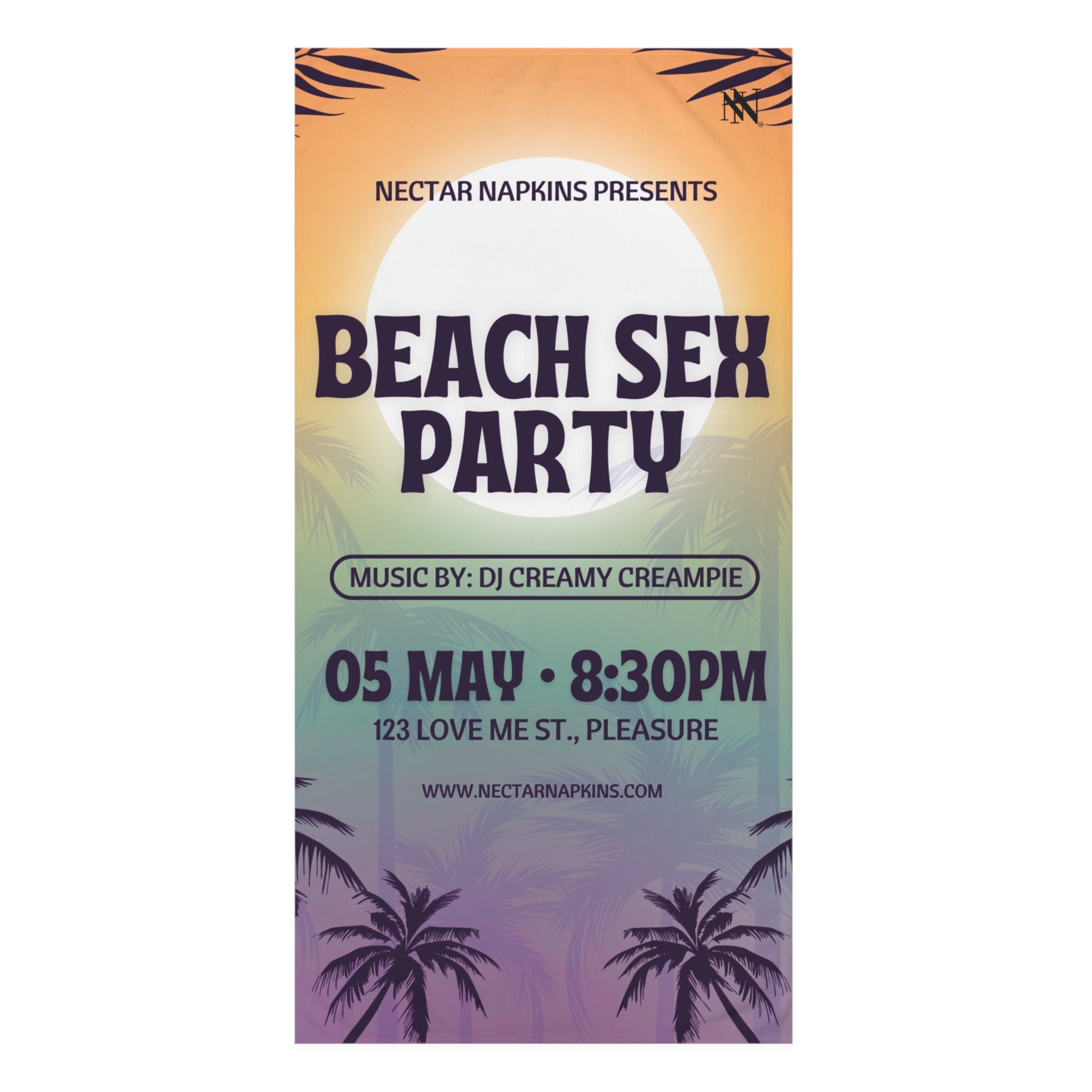 Beach Sex Party XL Sex Towel