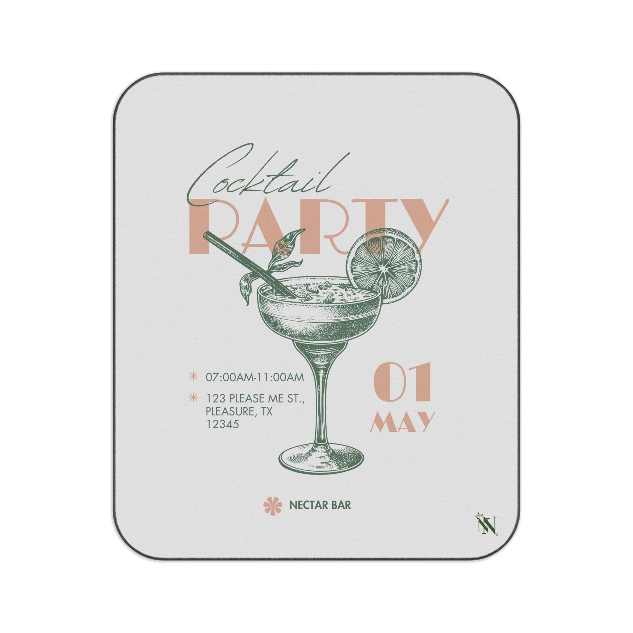 Cocktail Party Water-Resistant Travel Sex Blanket