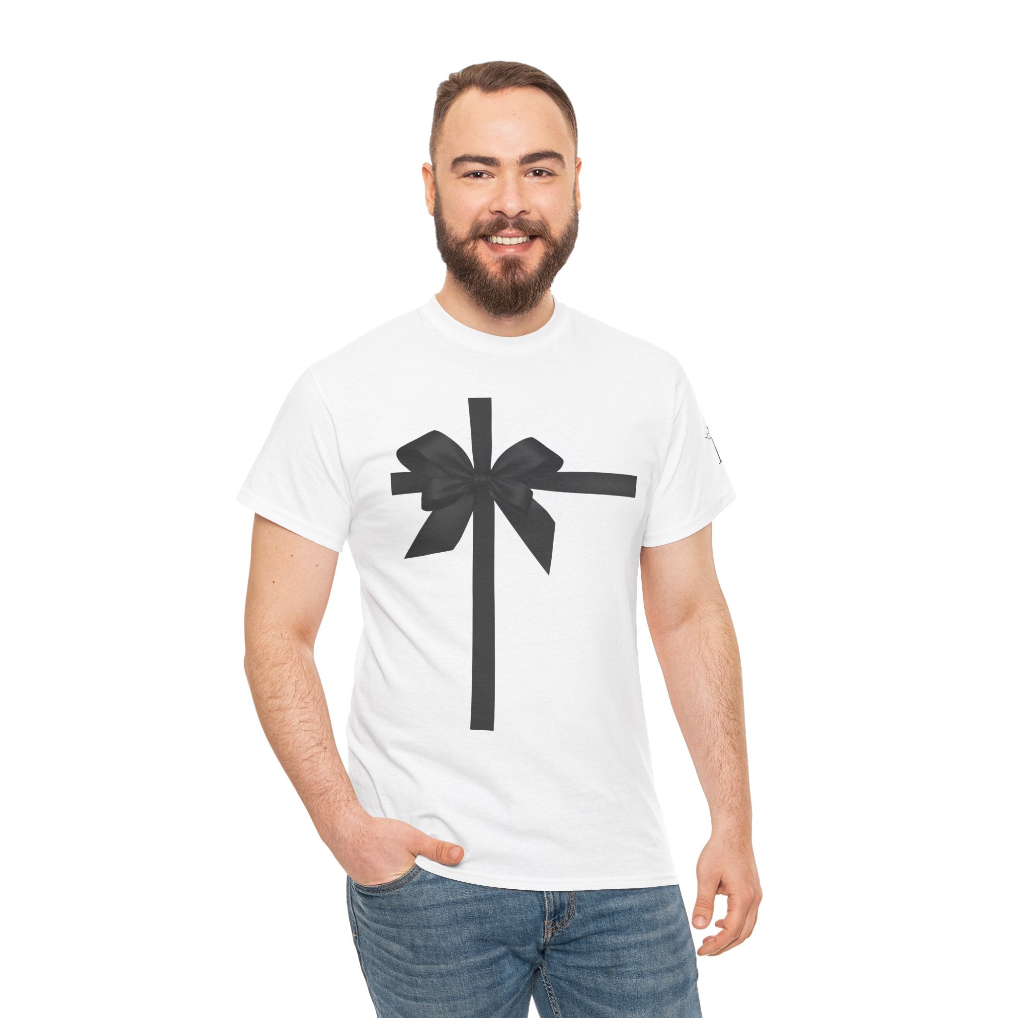 Unwrap Me Black Bow Cum Tee