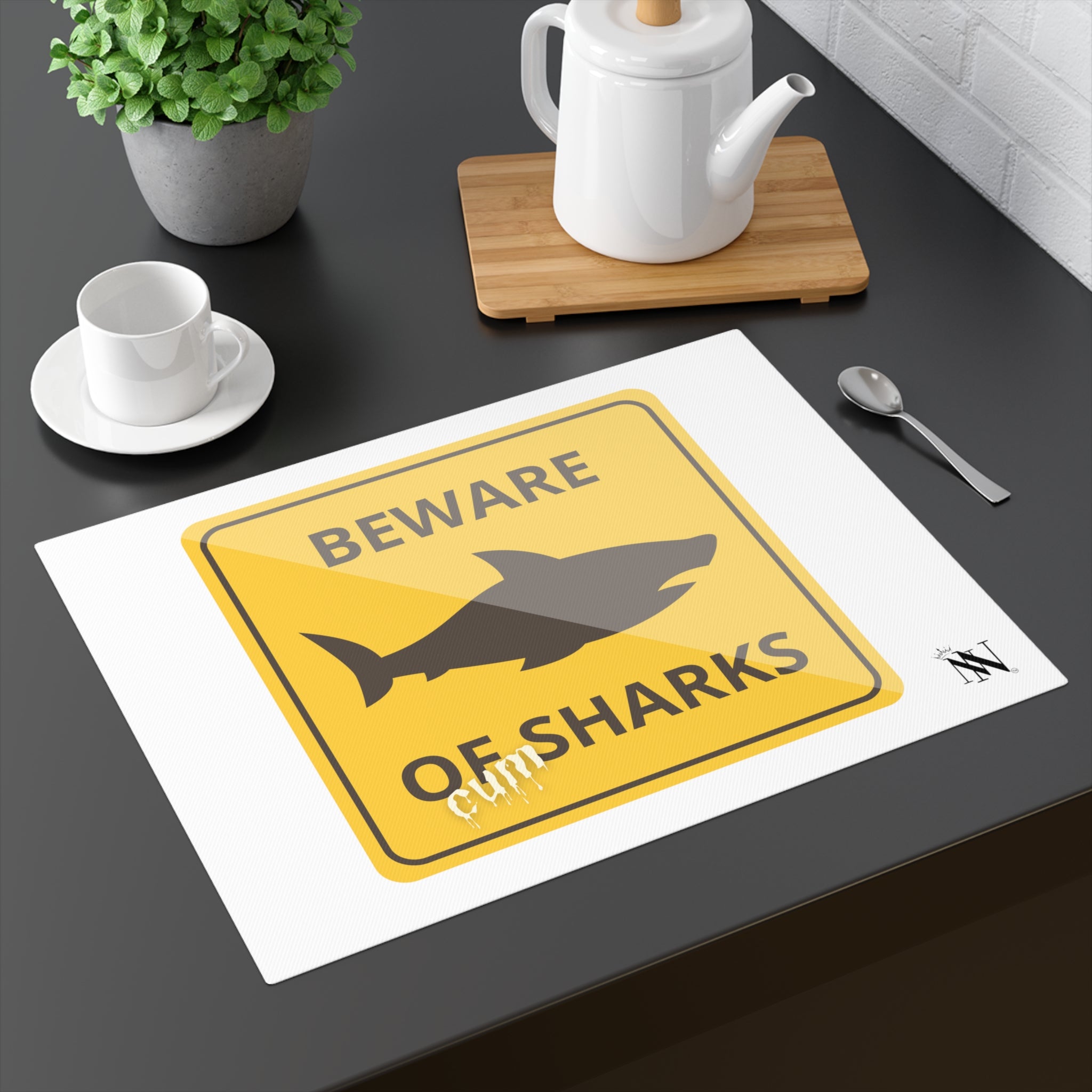 Beware of cum sharks toys mat
