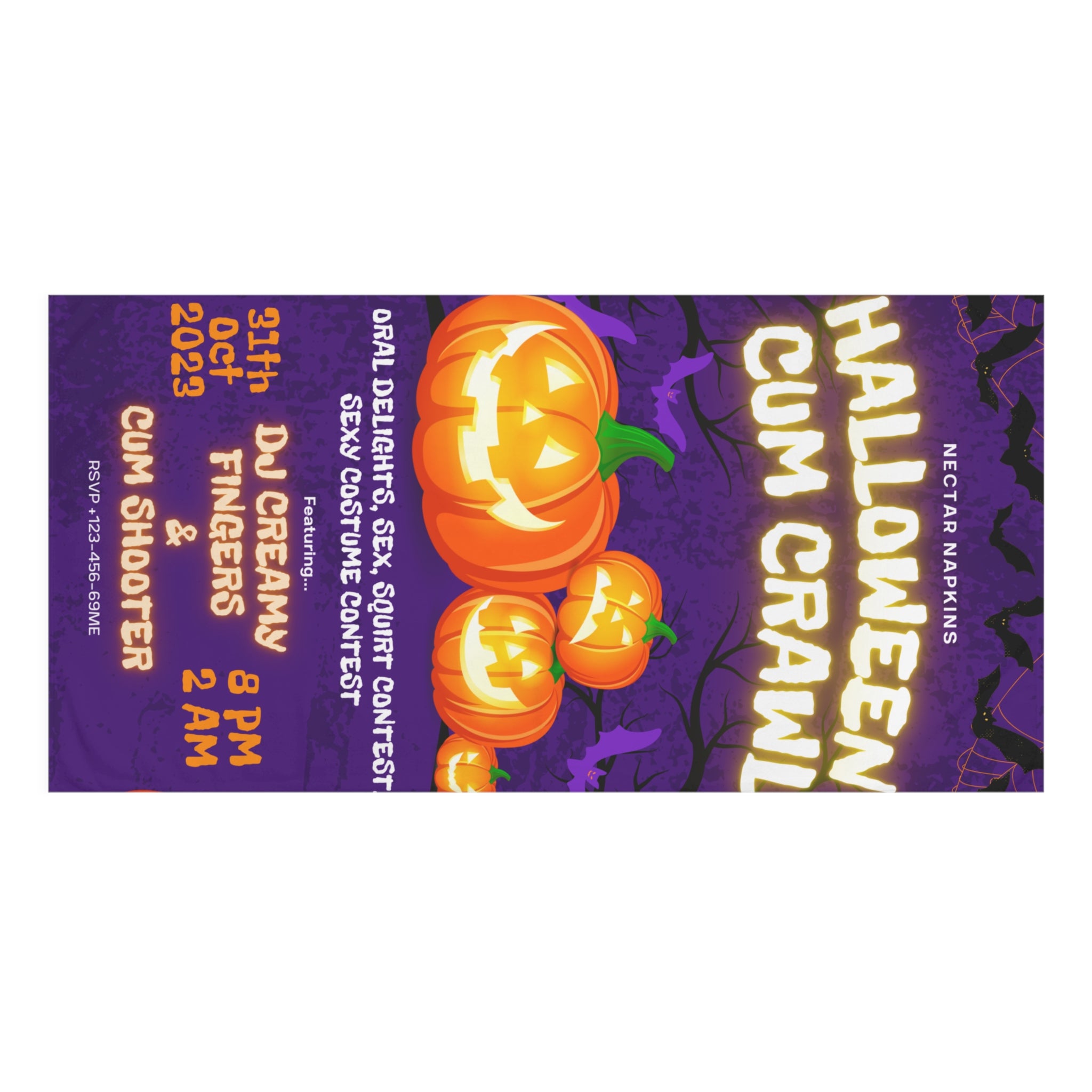 Halloween Cum Crawl Towel 