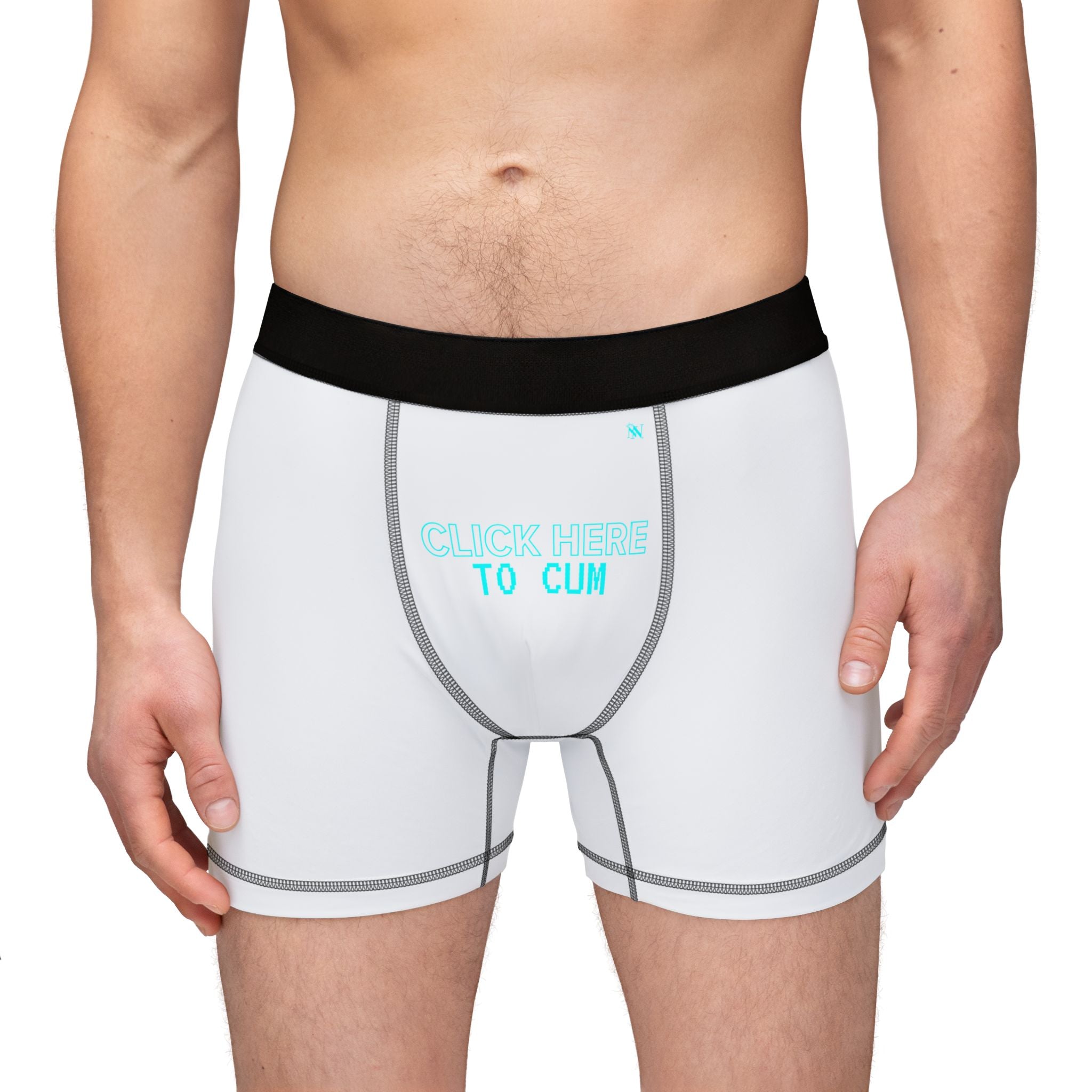 Click Here To Cum | Fun-Flirty Men's Boxer Briefs