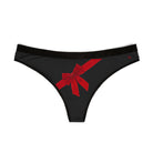 Red Velvet Gift Bow Thong Cum Panties