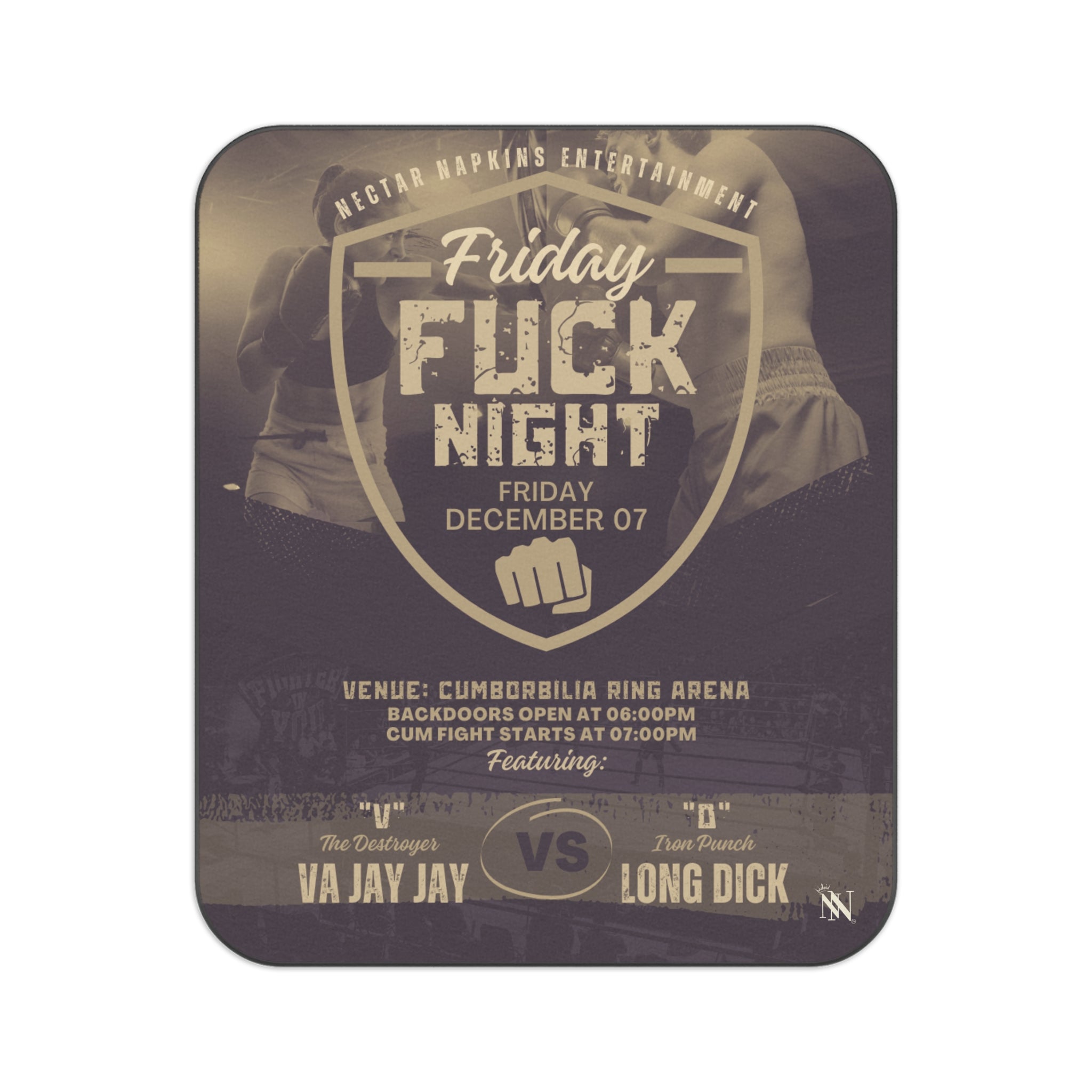 Friday Fight Night Water Resistant Sex Blanket