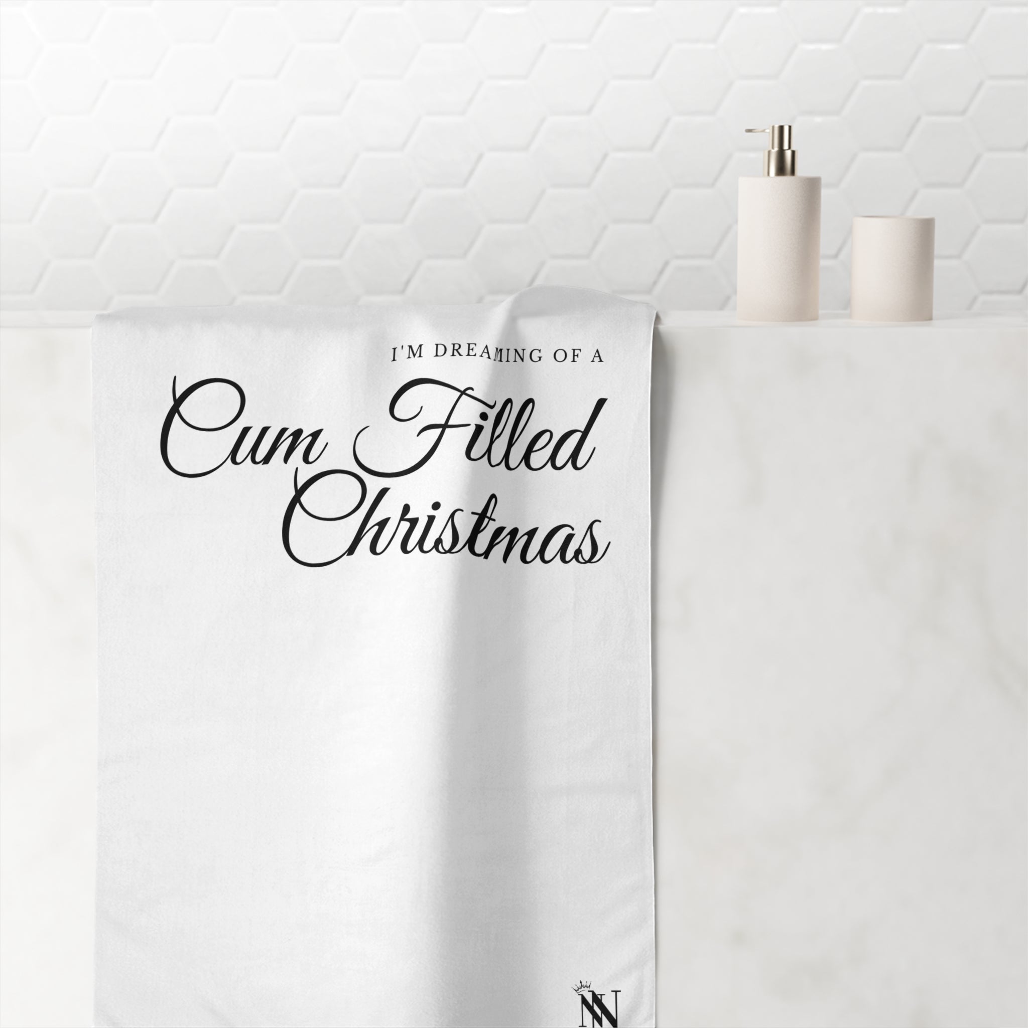 Dreaming of a Cum Filled Christmas XL Sex Towel