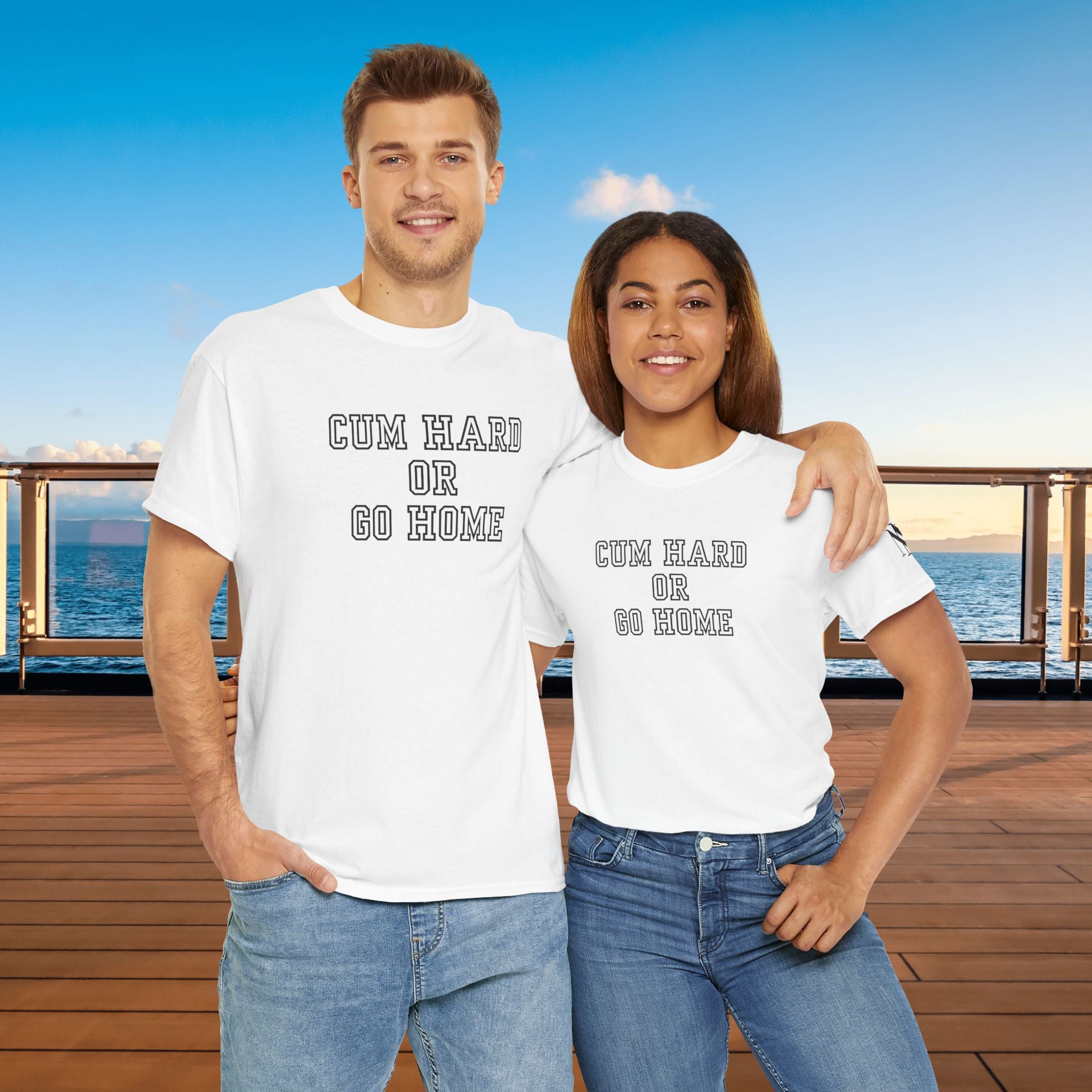 Cum Hard or Go Home Adult T-Shirt