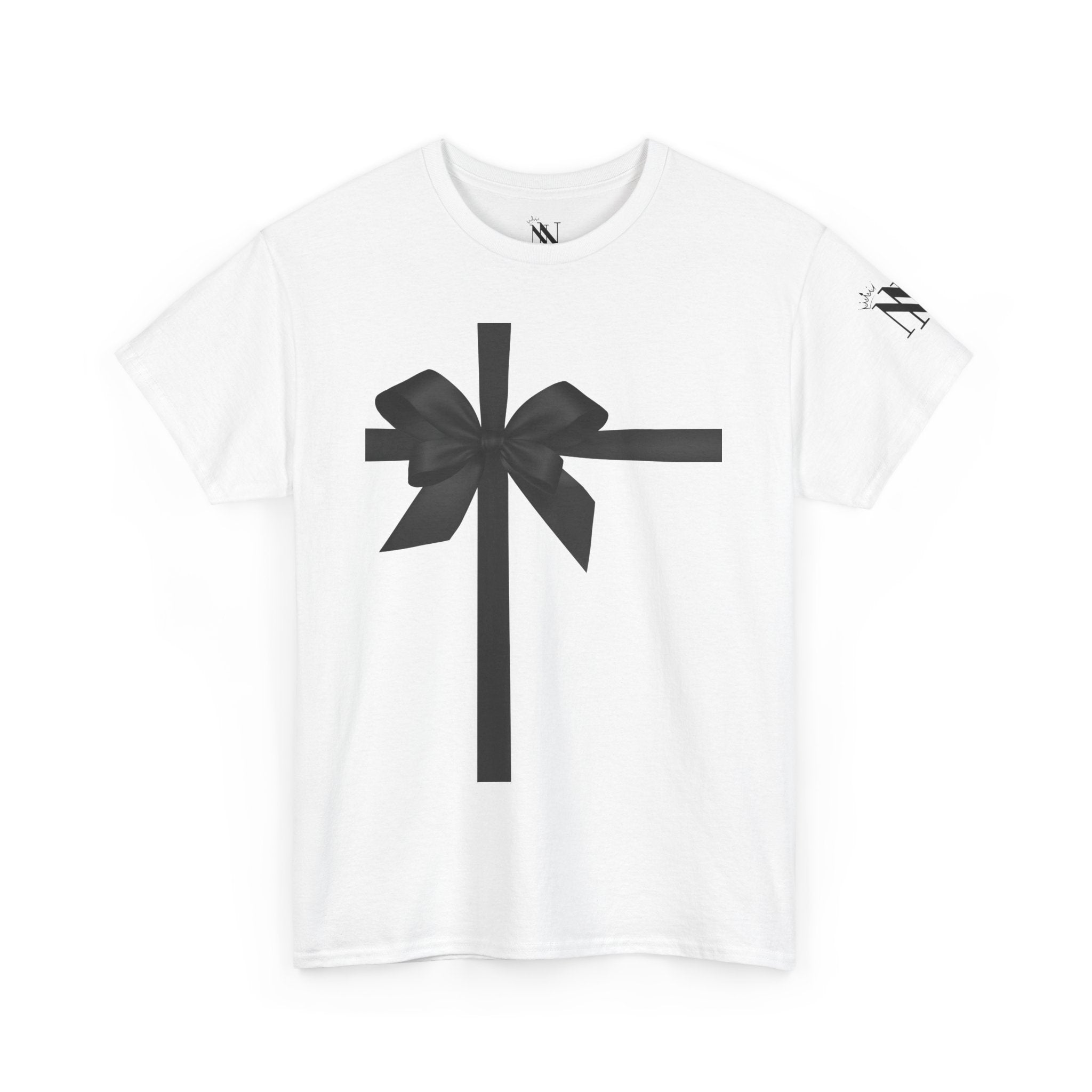 Unwrap Me Black Bow Cum Tee