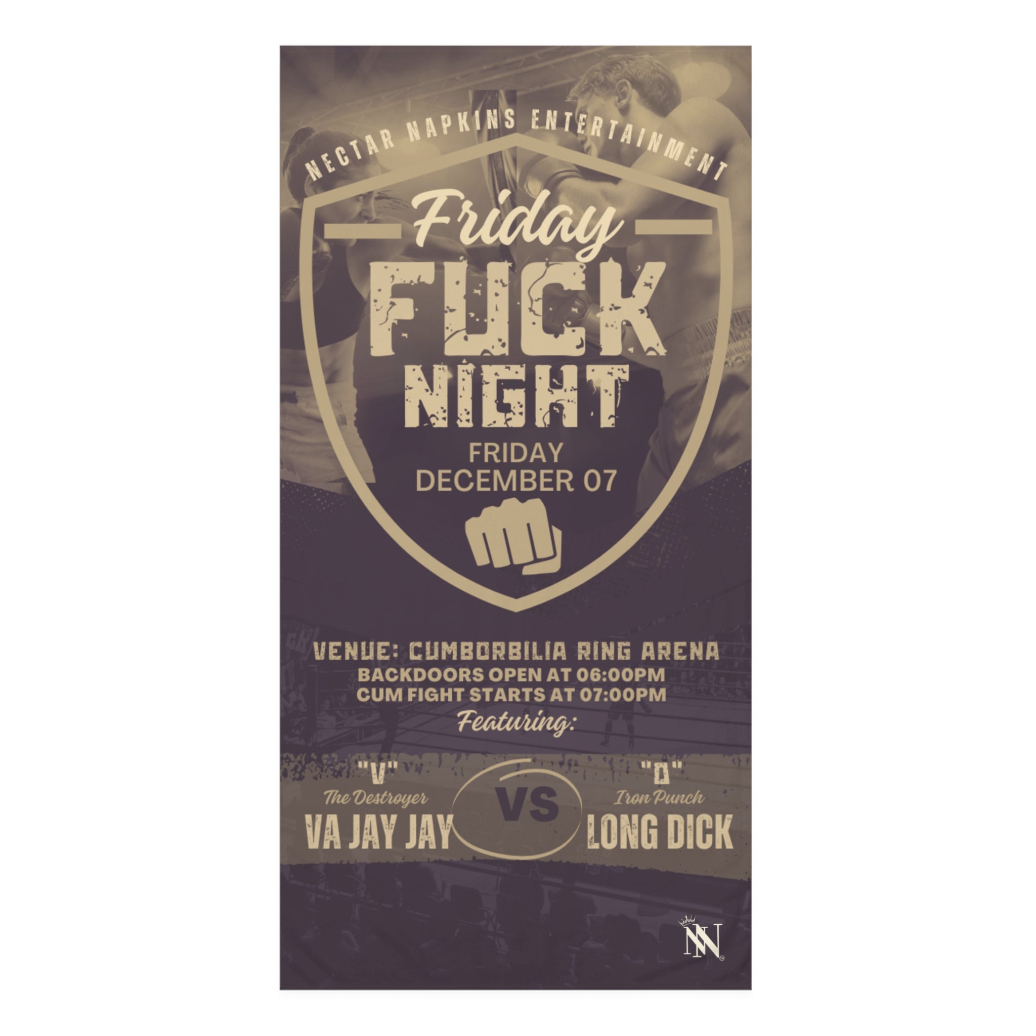 Friday Fight Night XL Sex Towel