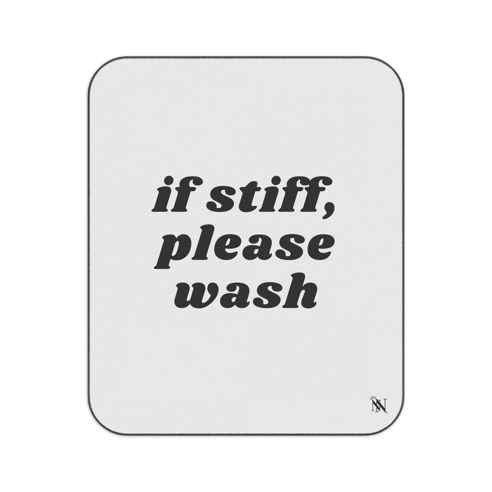 If Stiff, Please Wash Water-Resistant Travel Sex Blanket