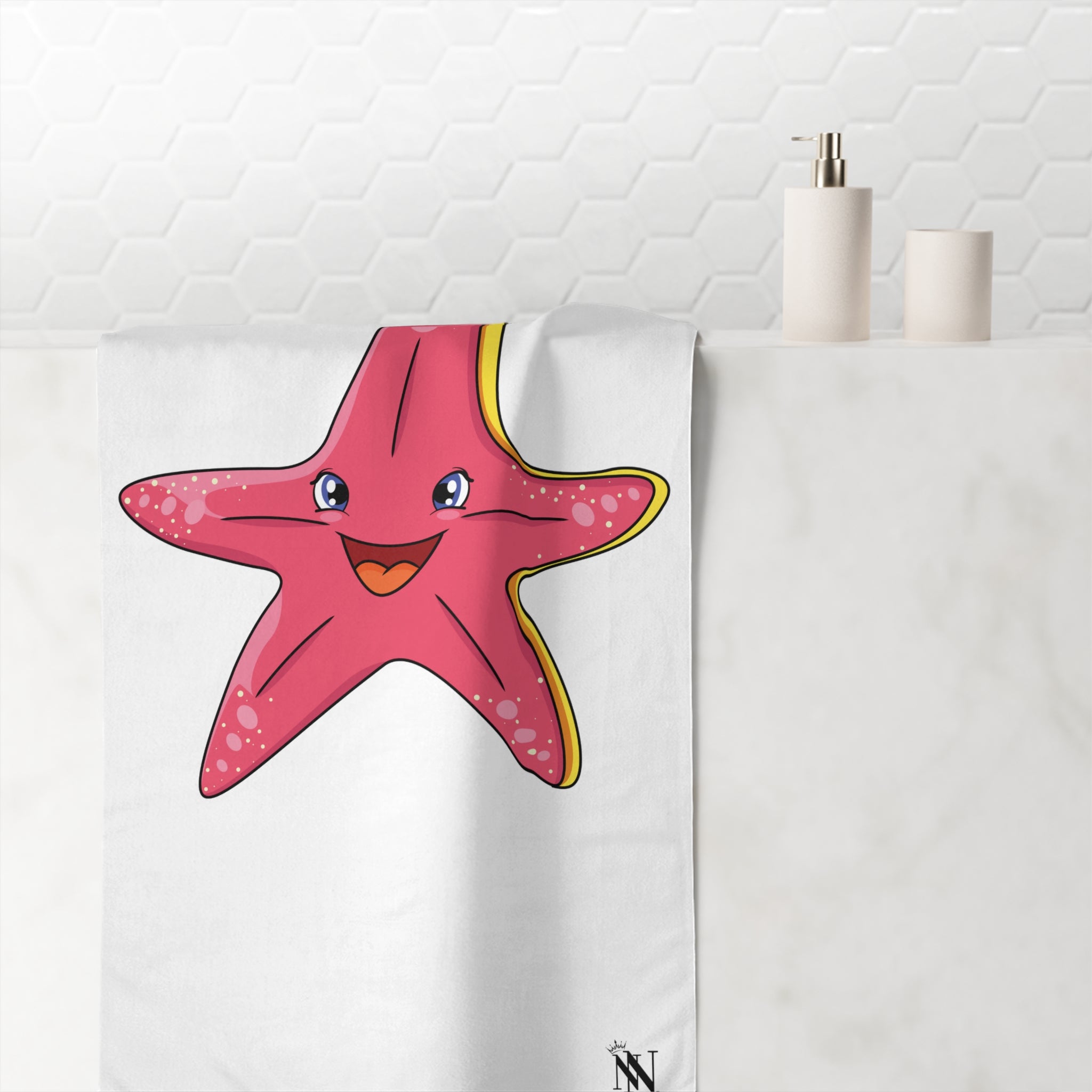 Happy pink starfish