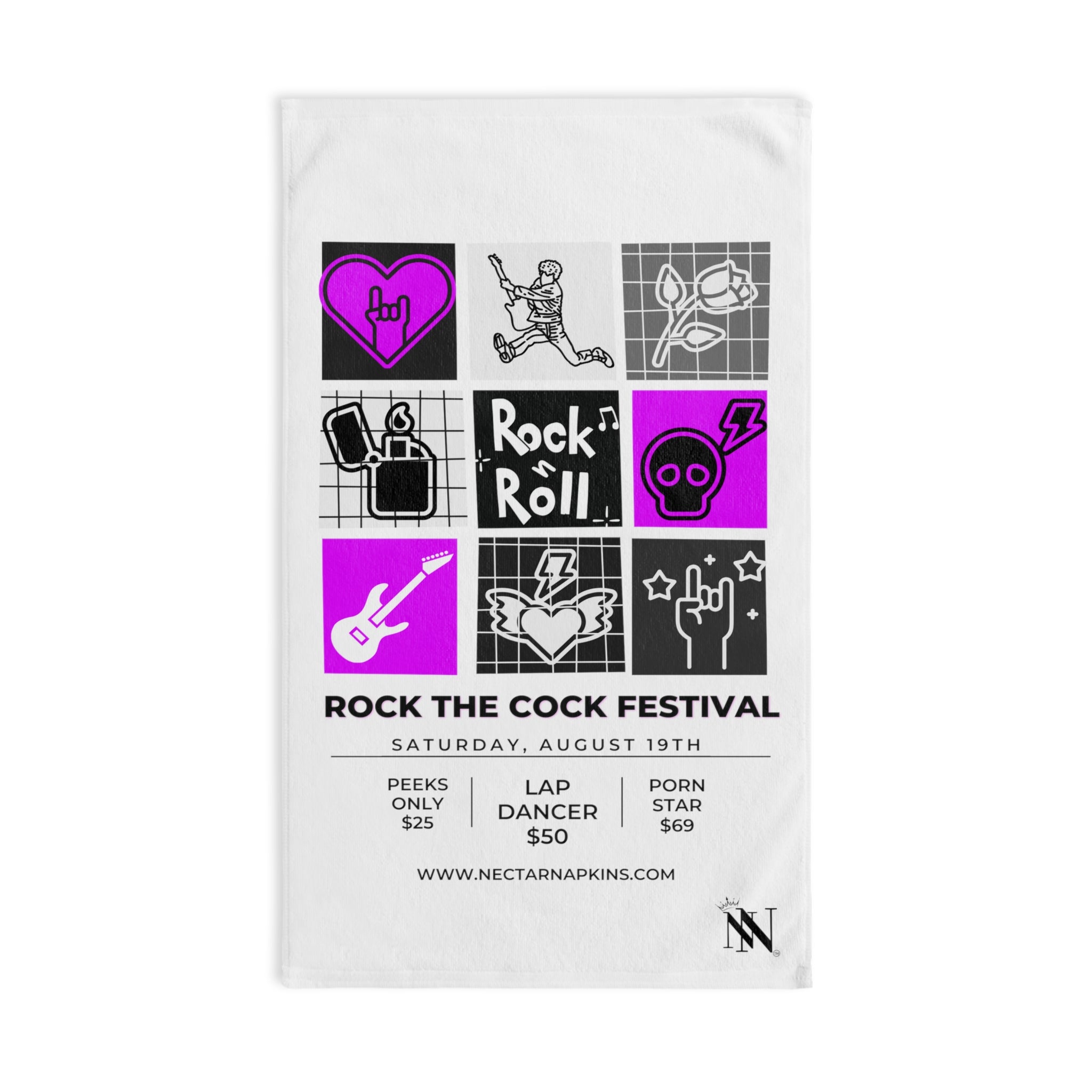 rock the cock sex towel 