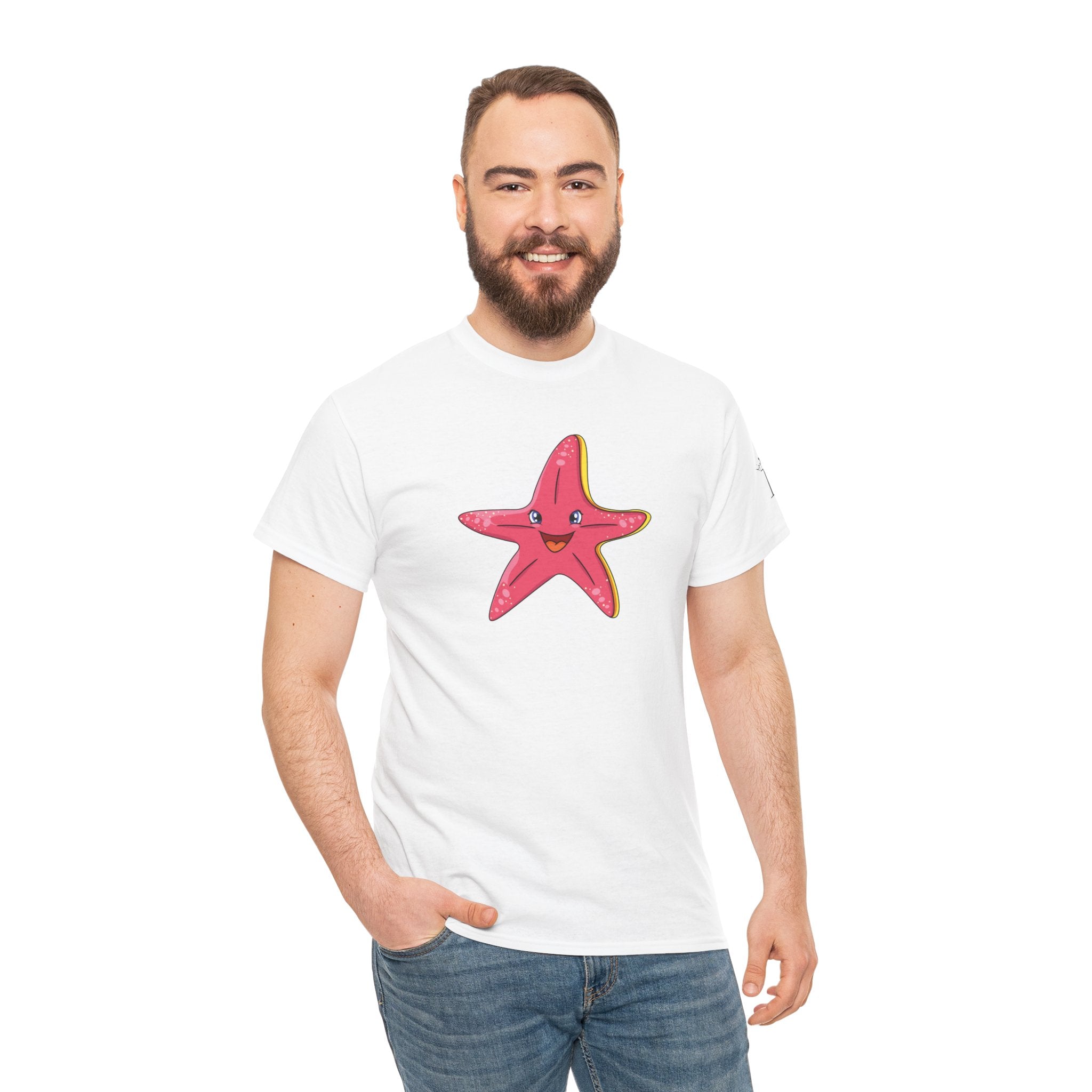 Happy pink starfish