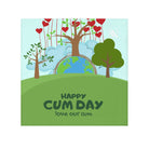 Happy cum day celebration towel