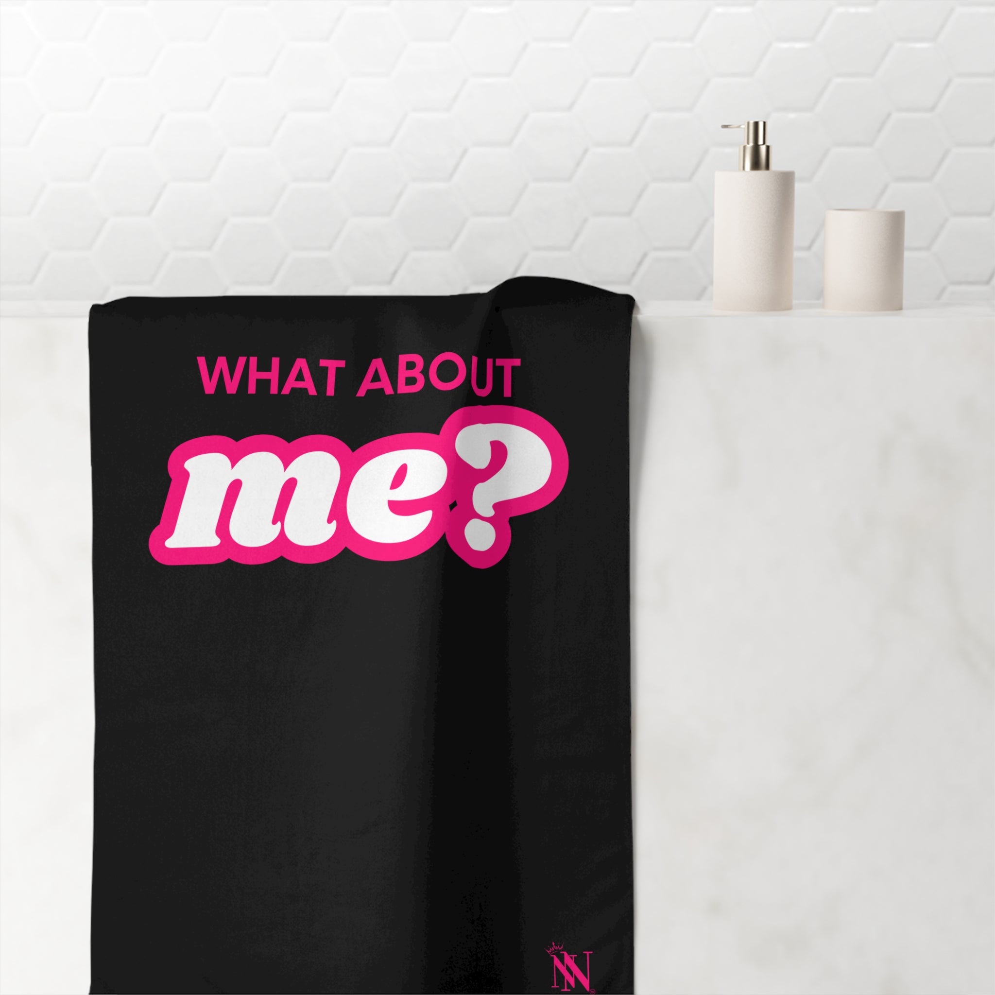 What About Me? XL Cum Towel | Big, Bold & Stylish