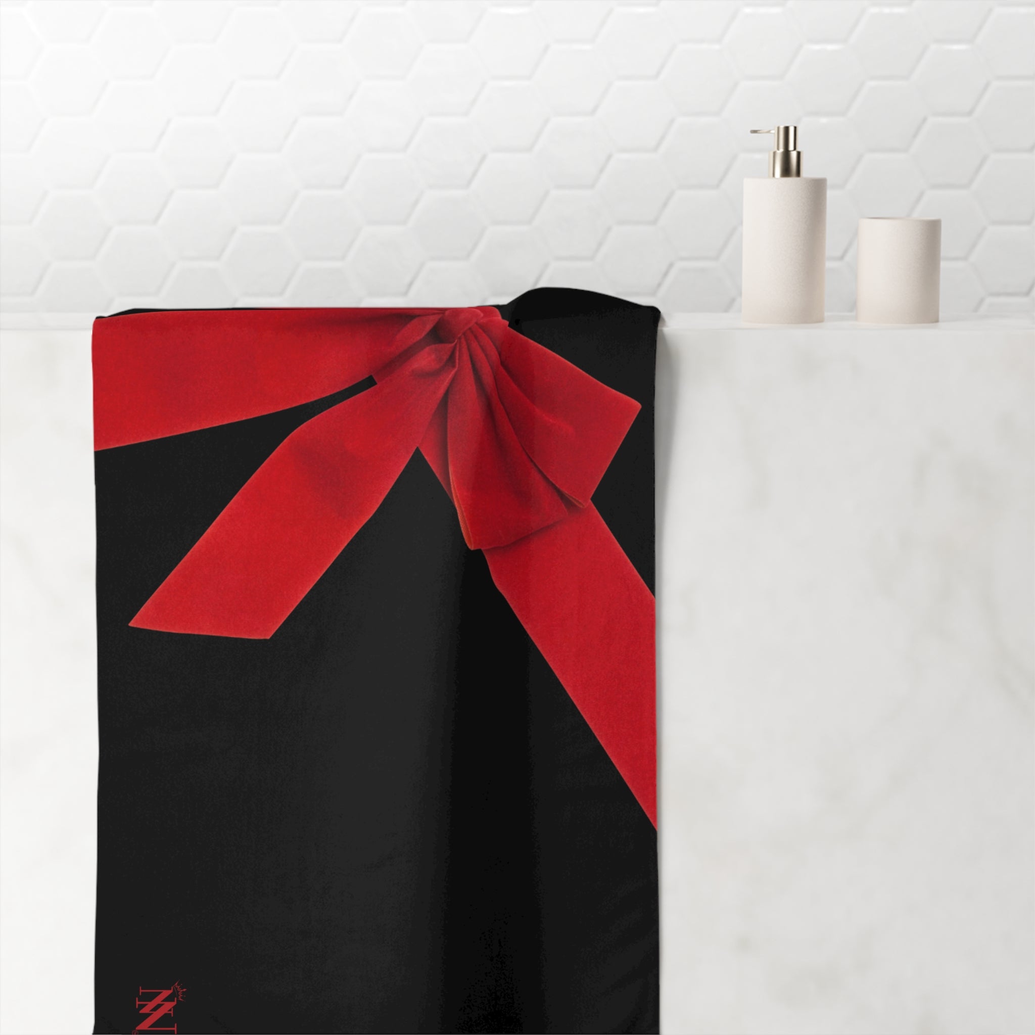 Red Velvet Gift Bow XL Sex Towel