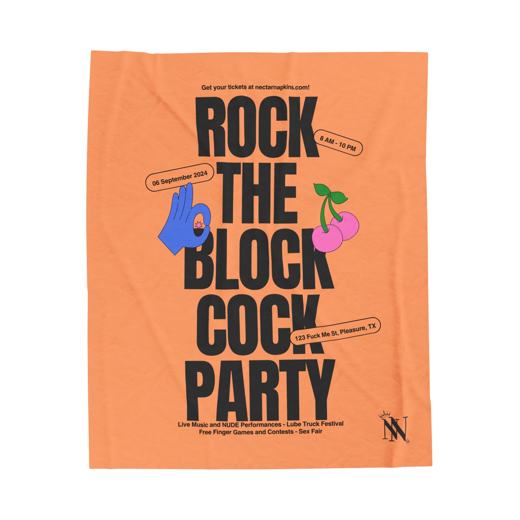 Rock the Block Cock Party Towel