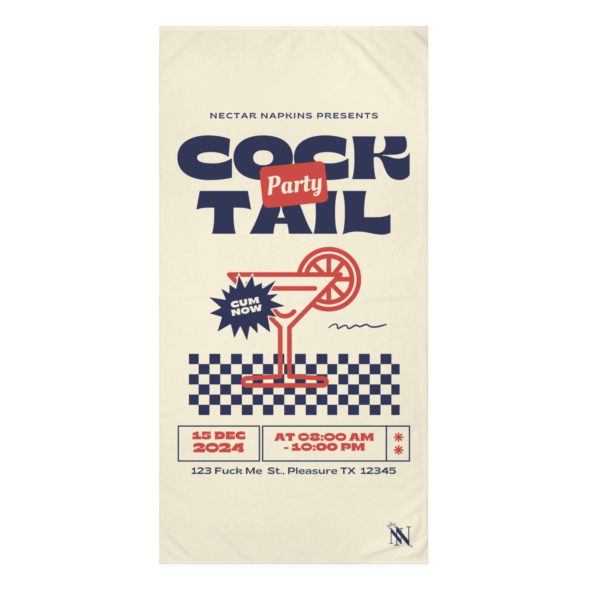 cocktail party sex towel