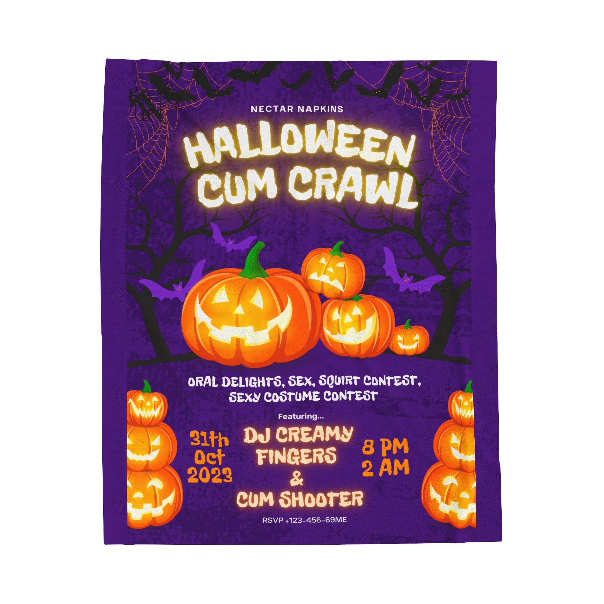 Halloween Cum Crawl Blanket