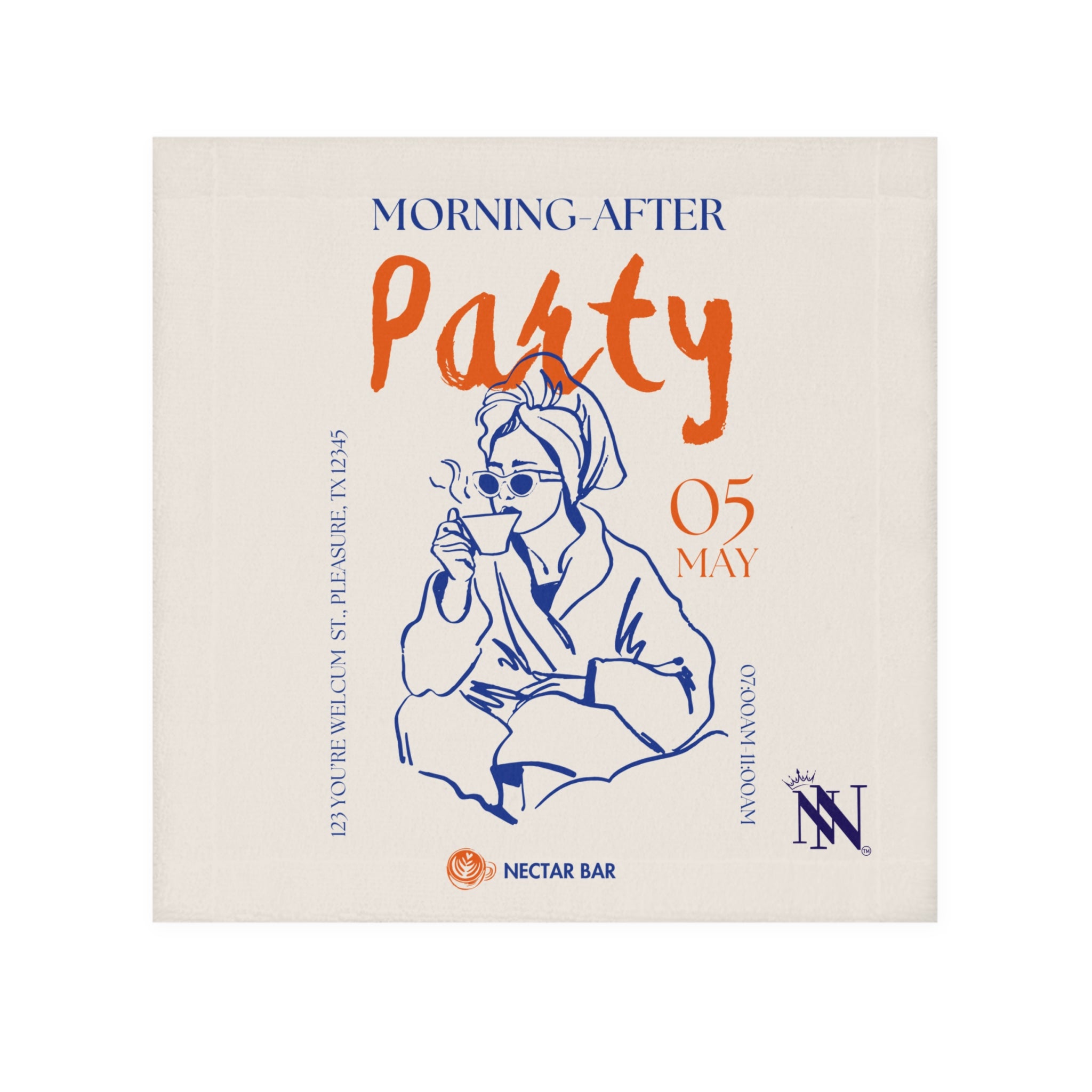 Morning After Party After-Sex Towel | Fun, Flirty, & Soft