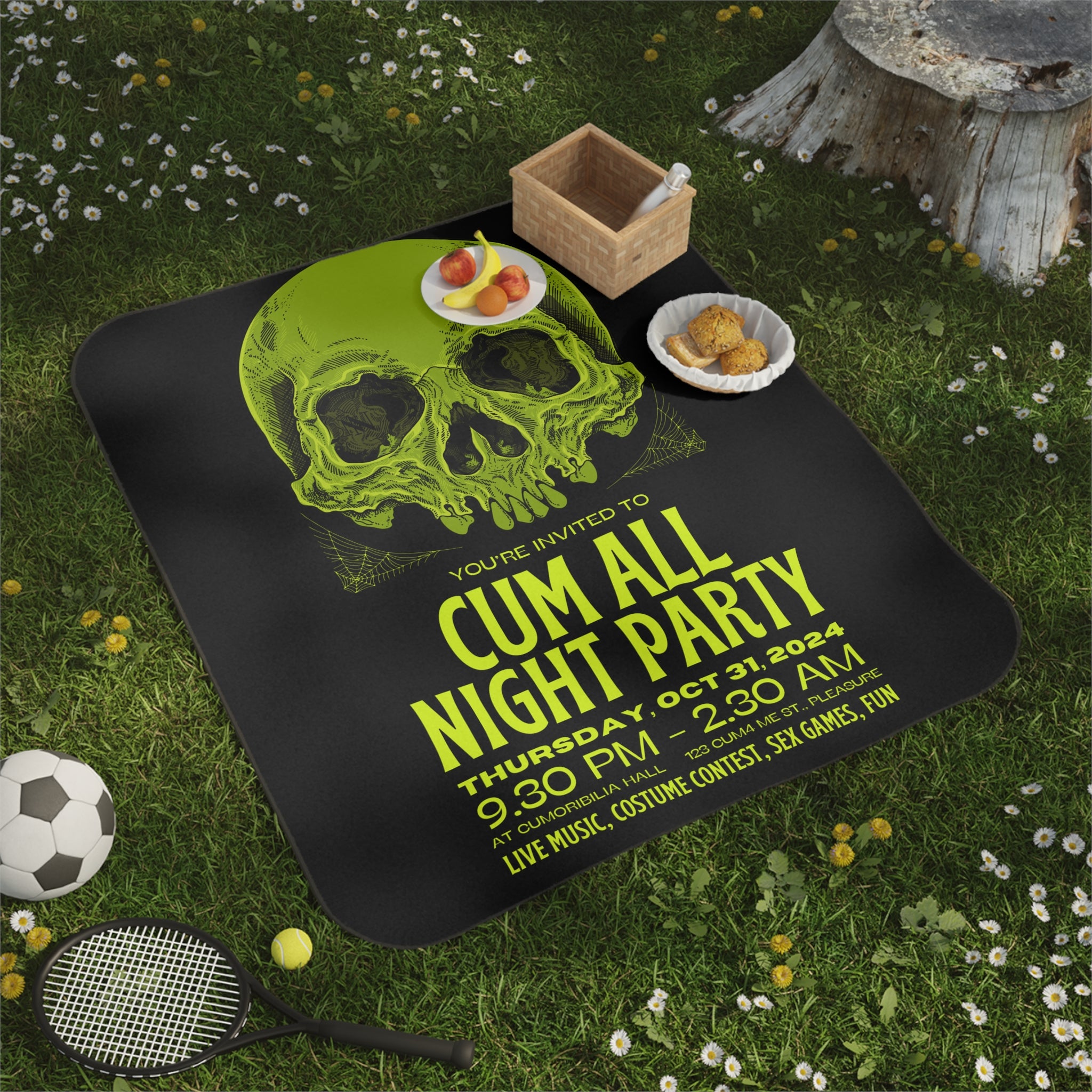 All Night Party Waterproof Squirt Blanket