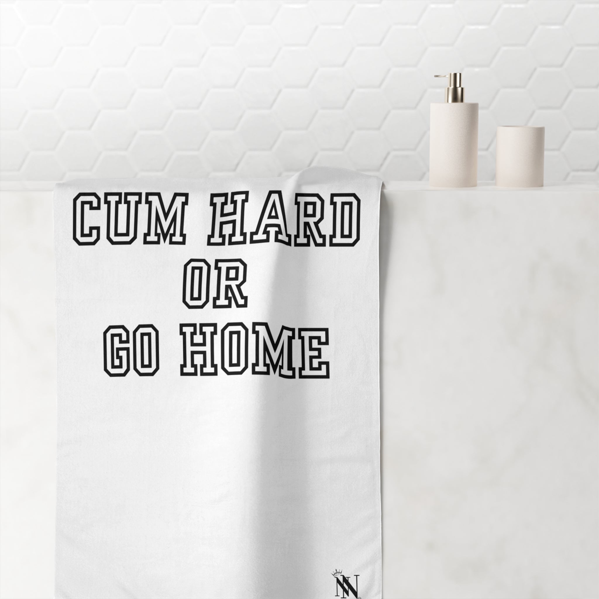 Cum Hard or Go Home XL Cum Towel