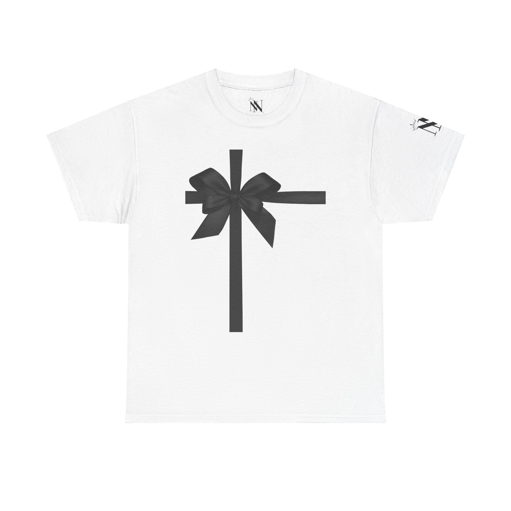 Unwrap Me Black Bow Cum Tee