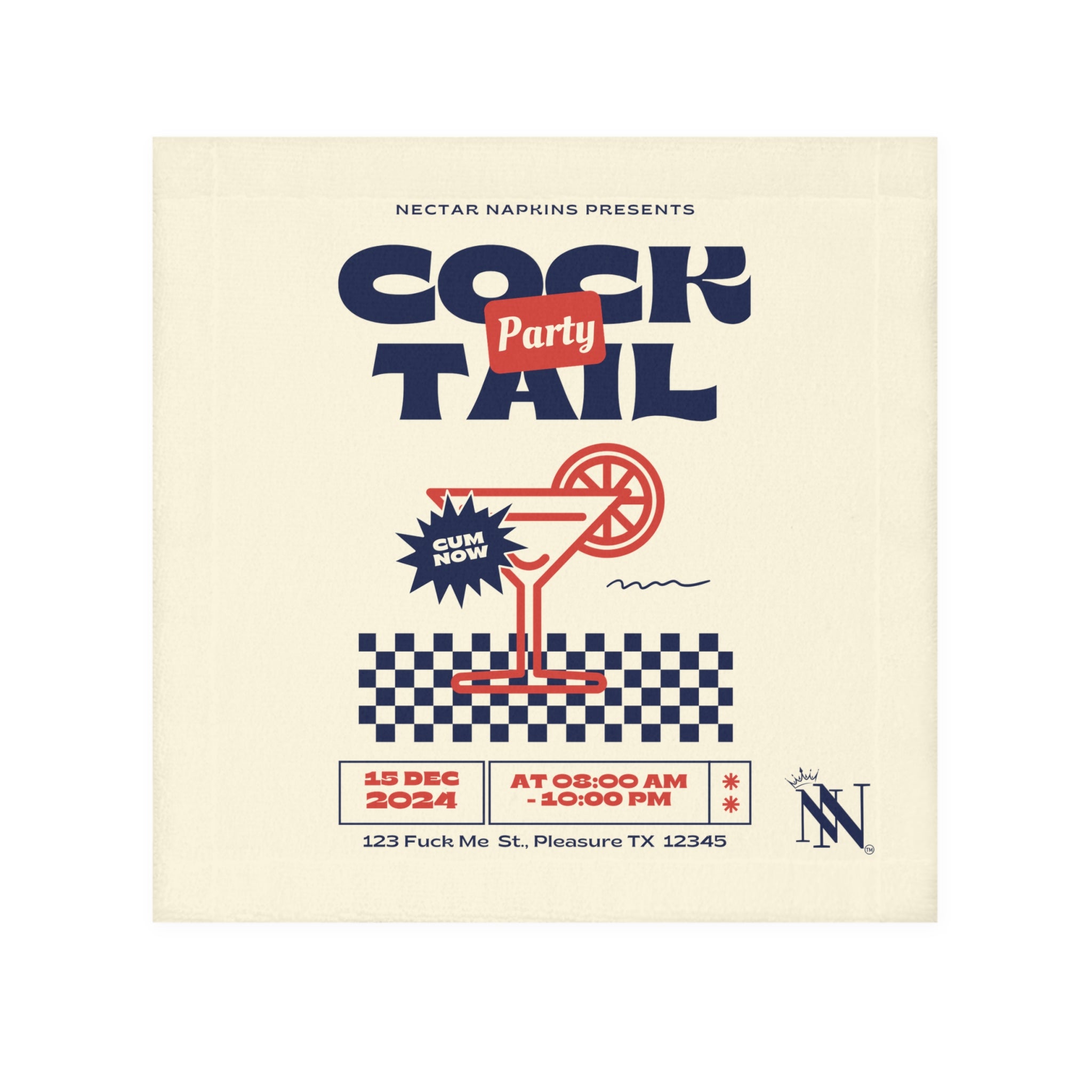 cocktail party sex towel