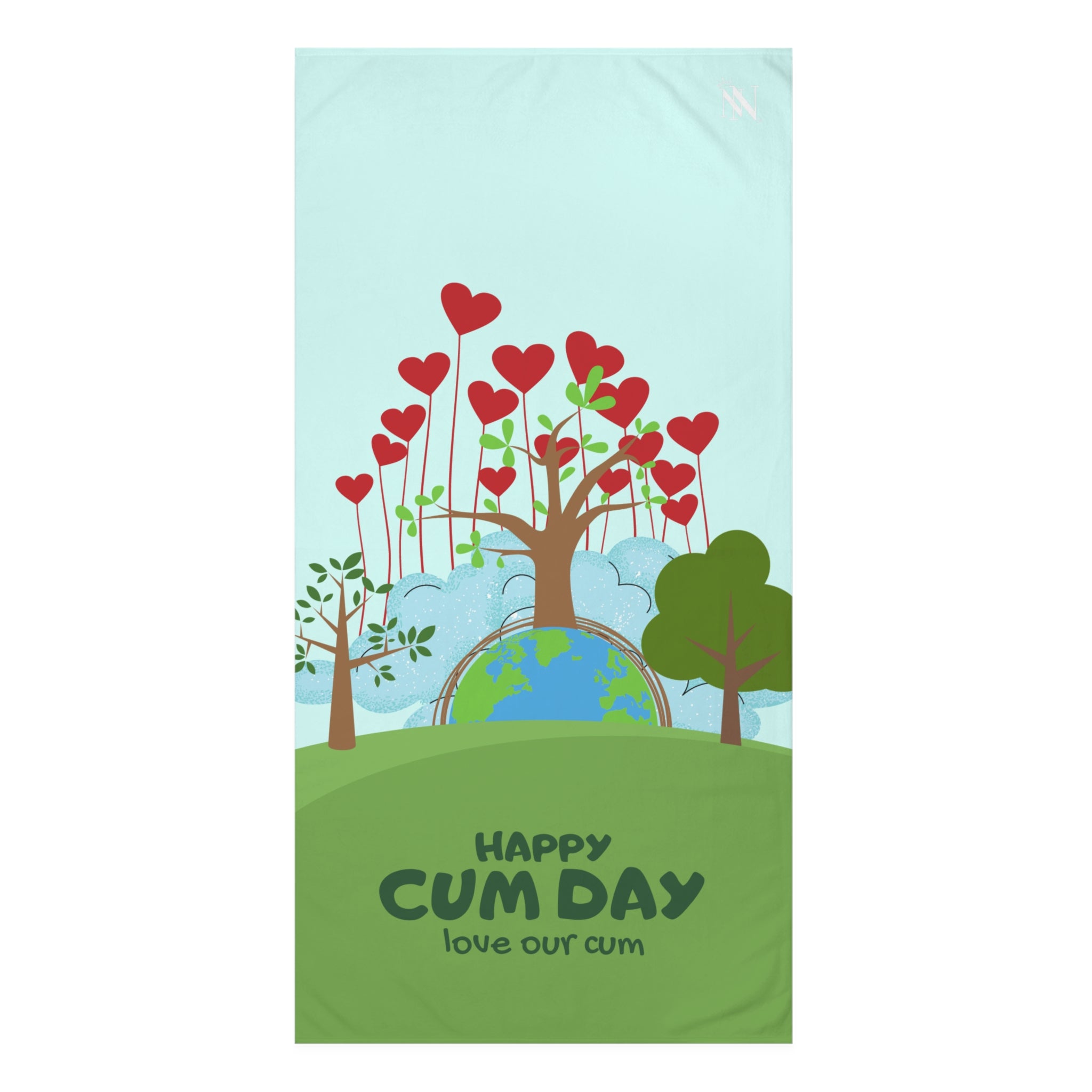 Happy cum day celebration towel