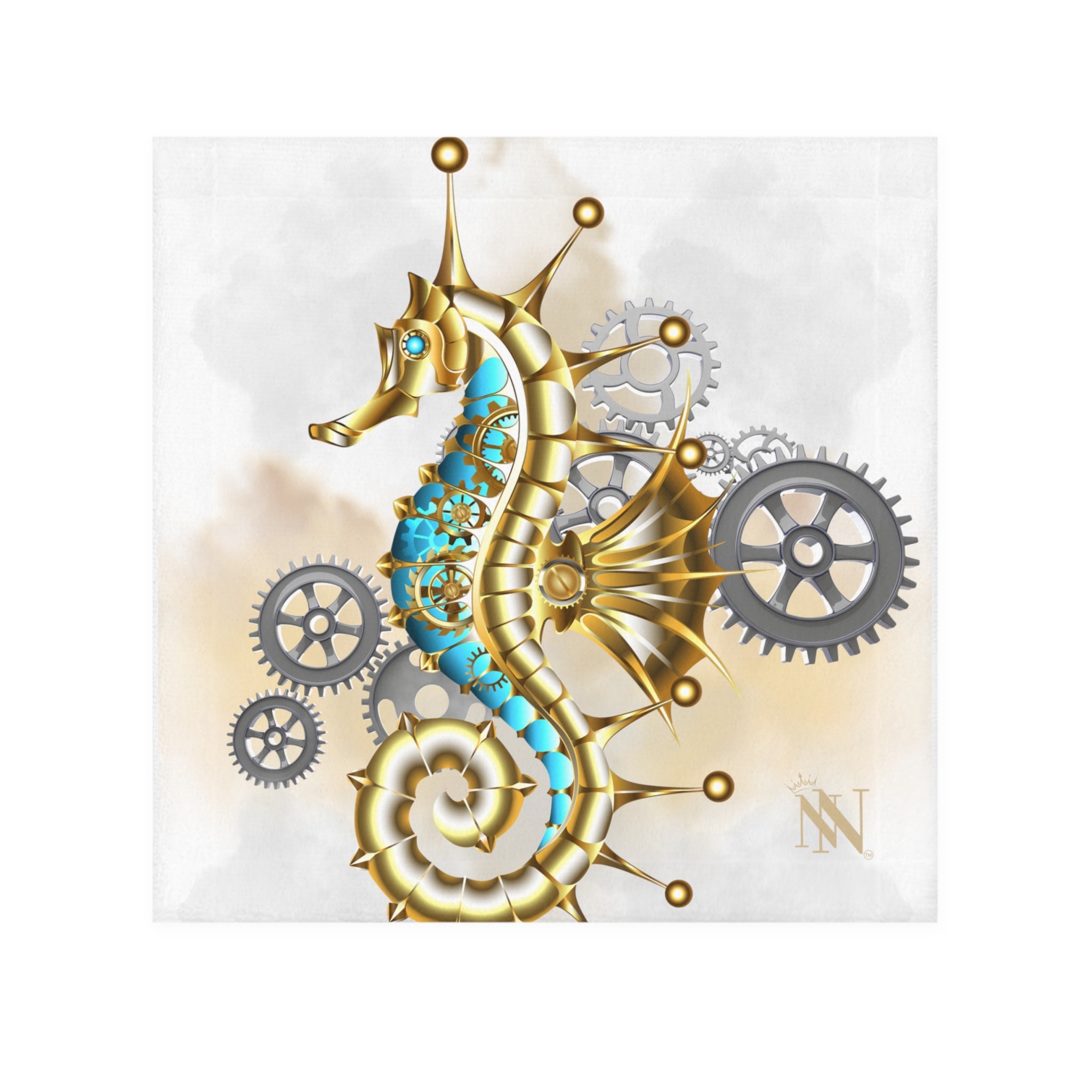 steampunk seahorse cum towel 