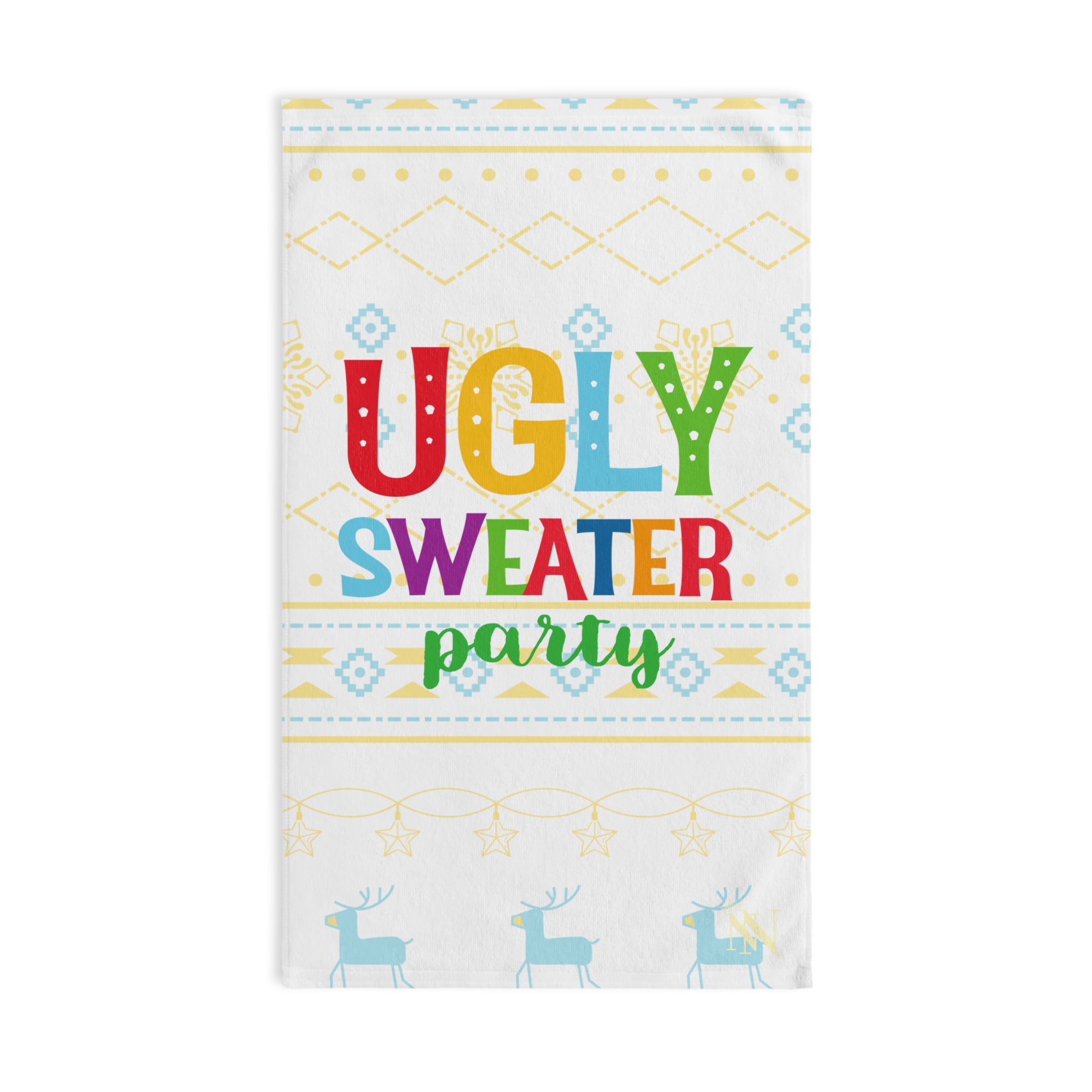 ugly sweater party towel 