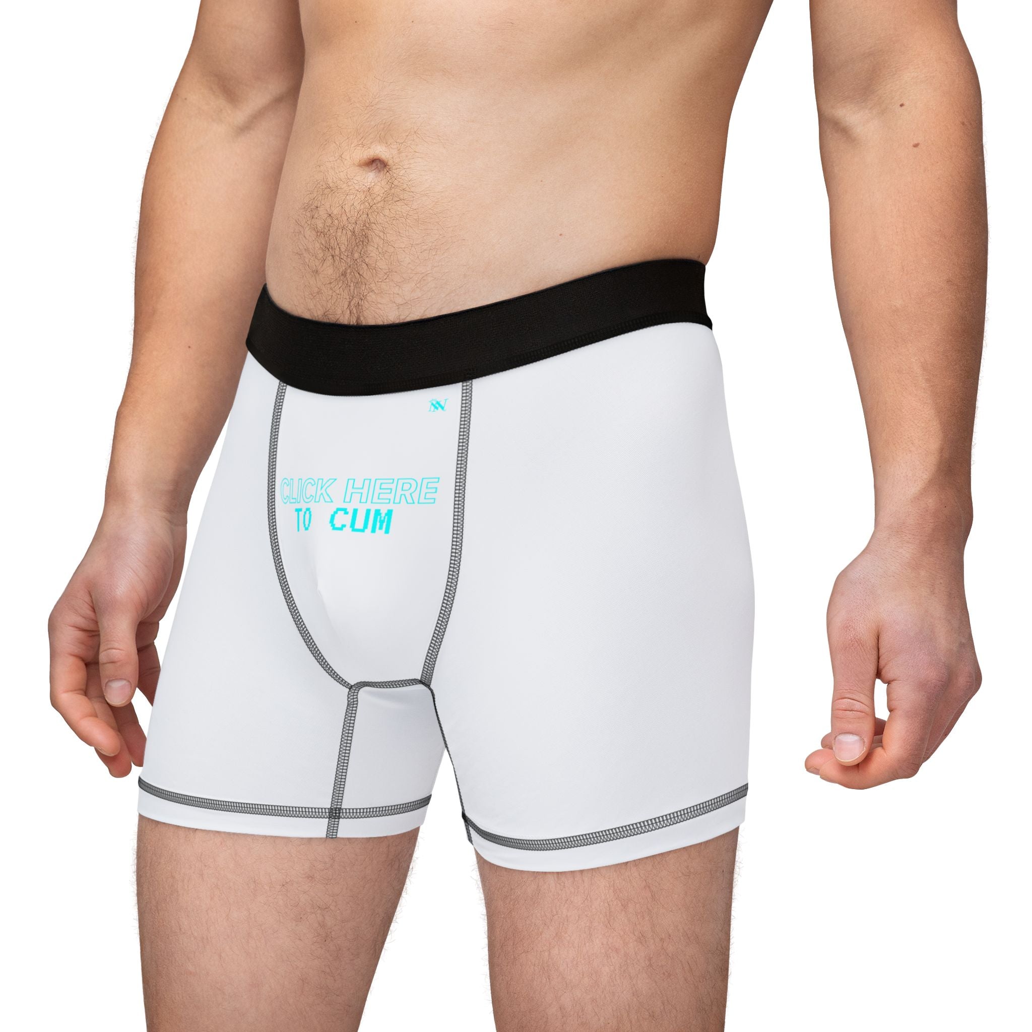 Click Here To Cum | Fun-Flirty Men's Boxer Briefs