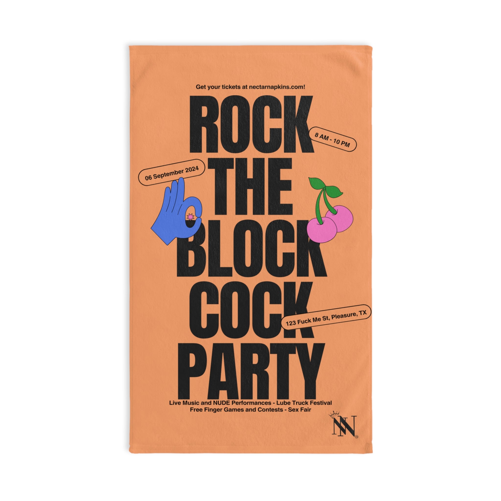 Rock the Block Cock Party Towel