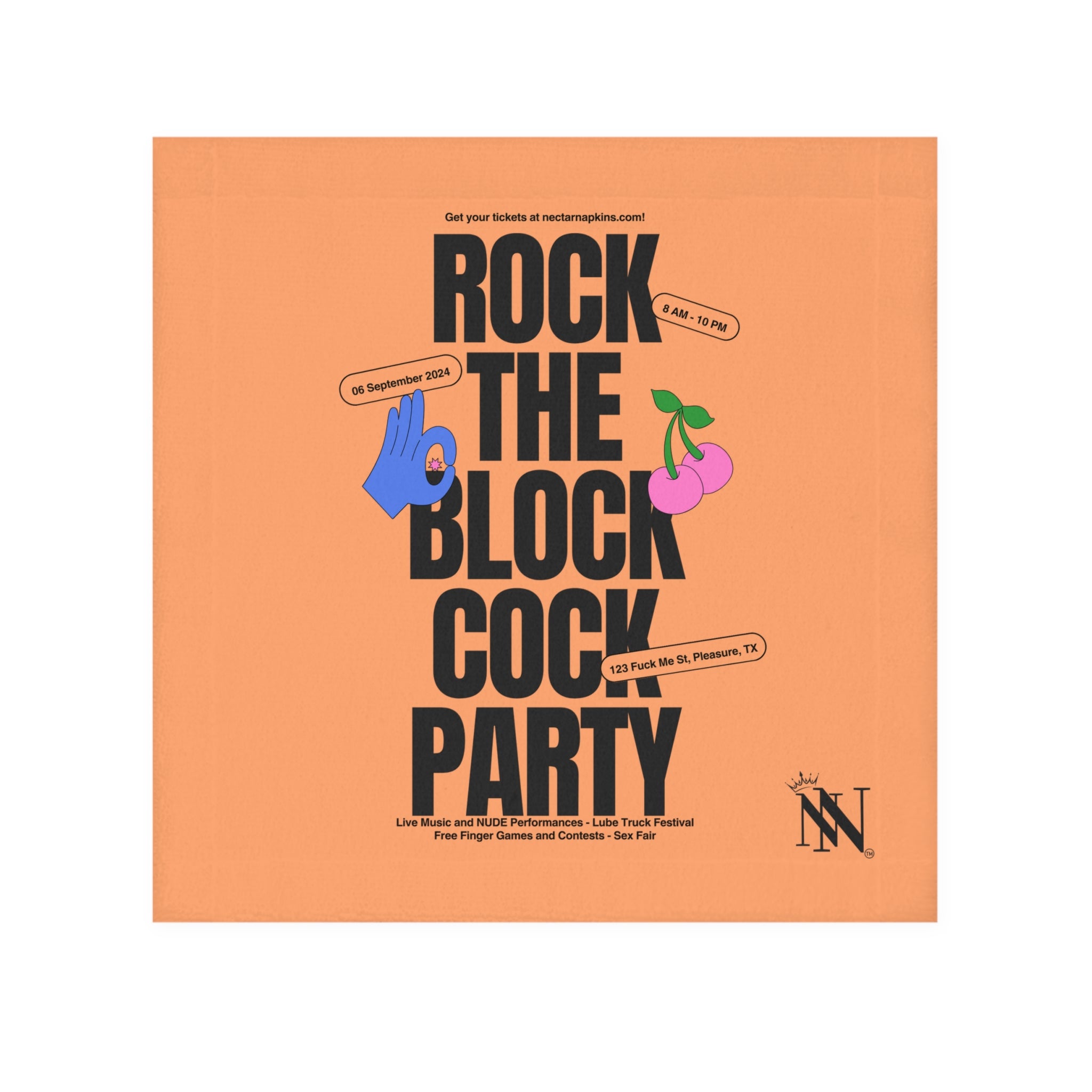 Rock the Block Cock Party Towel