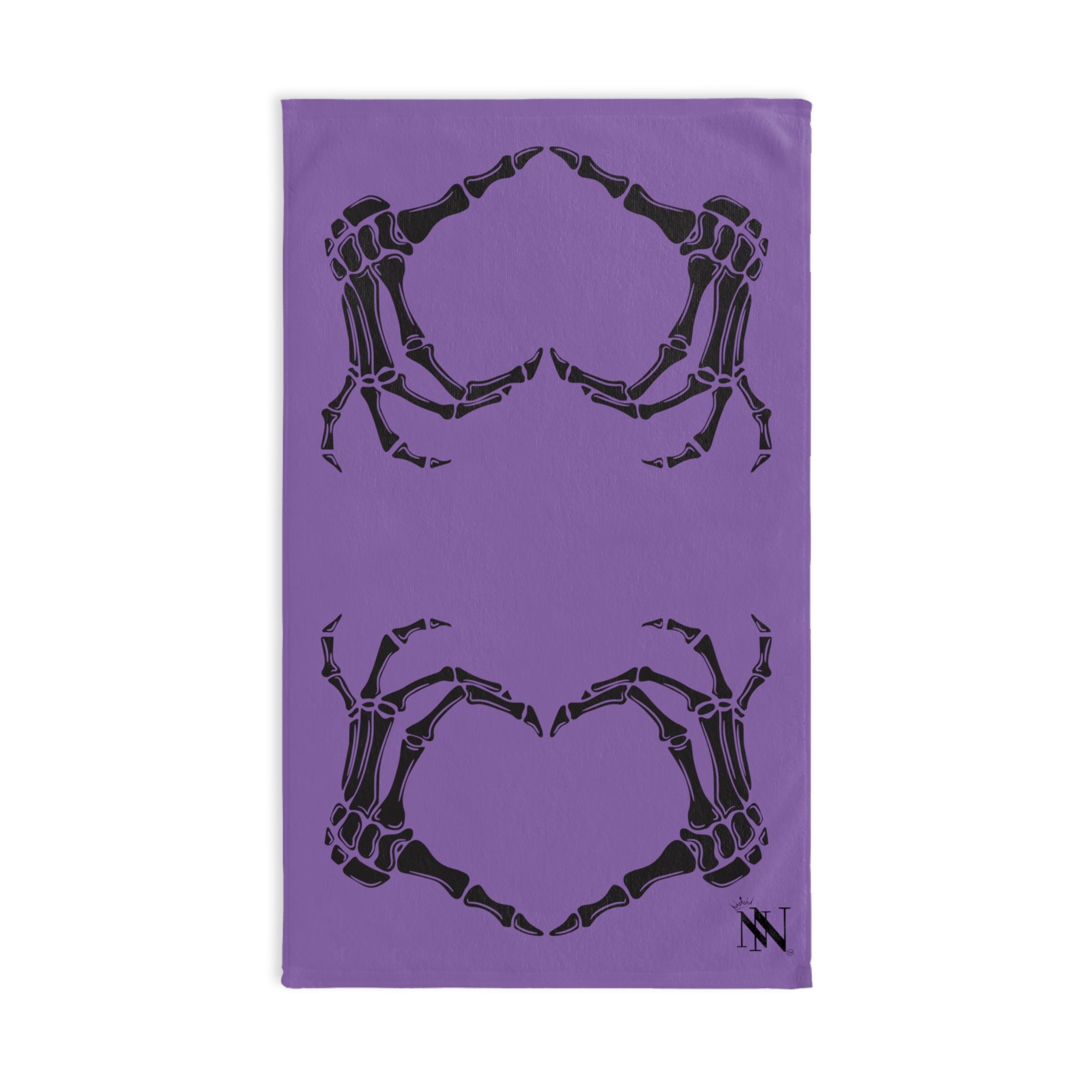 Bone Heart Lavendar Cum Towel