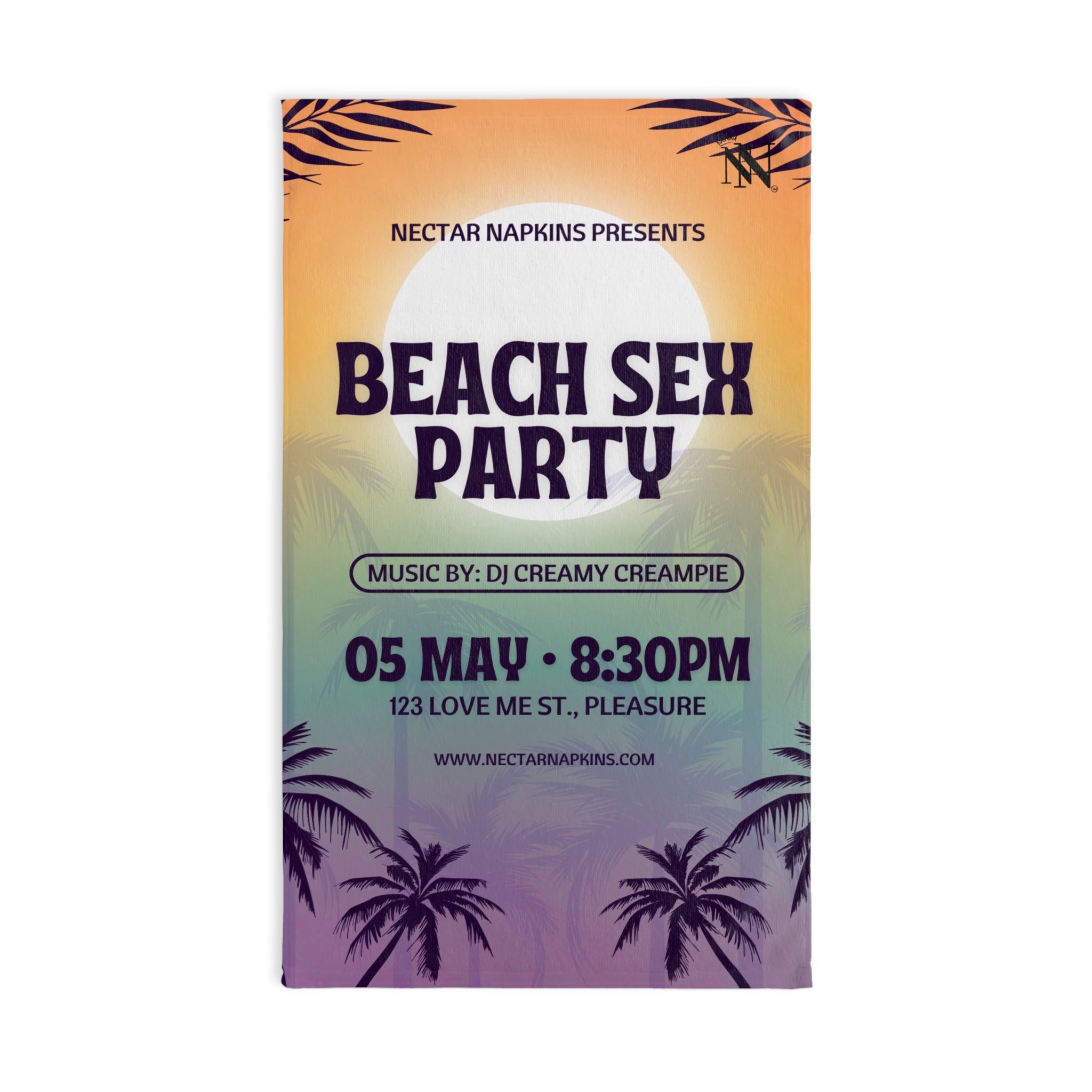 Beach Sex Party Cum Towel