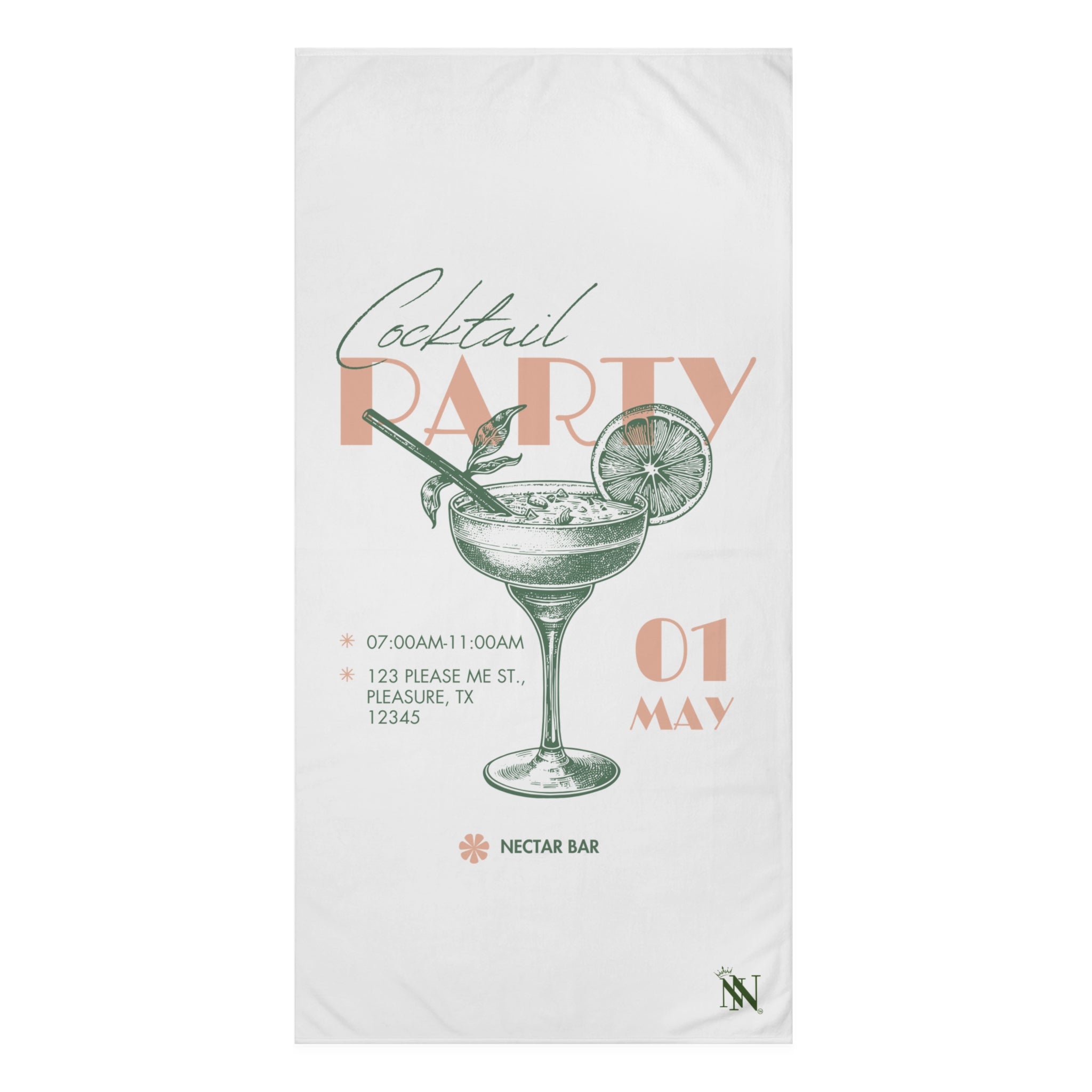 Cocktail Party XL Cum Towel | Big, Bold & Stylish