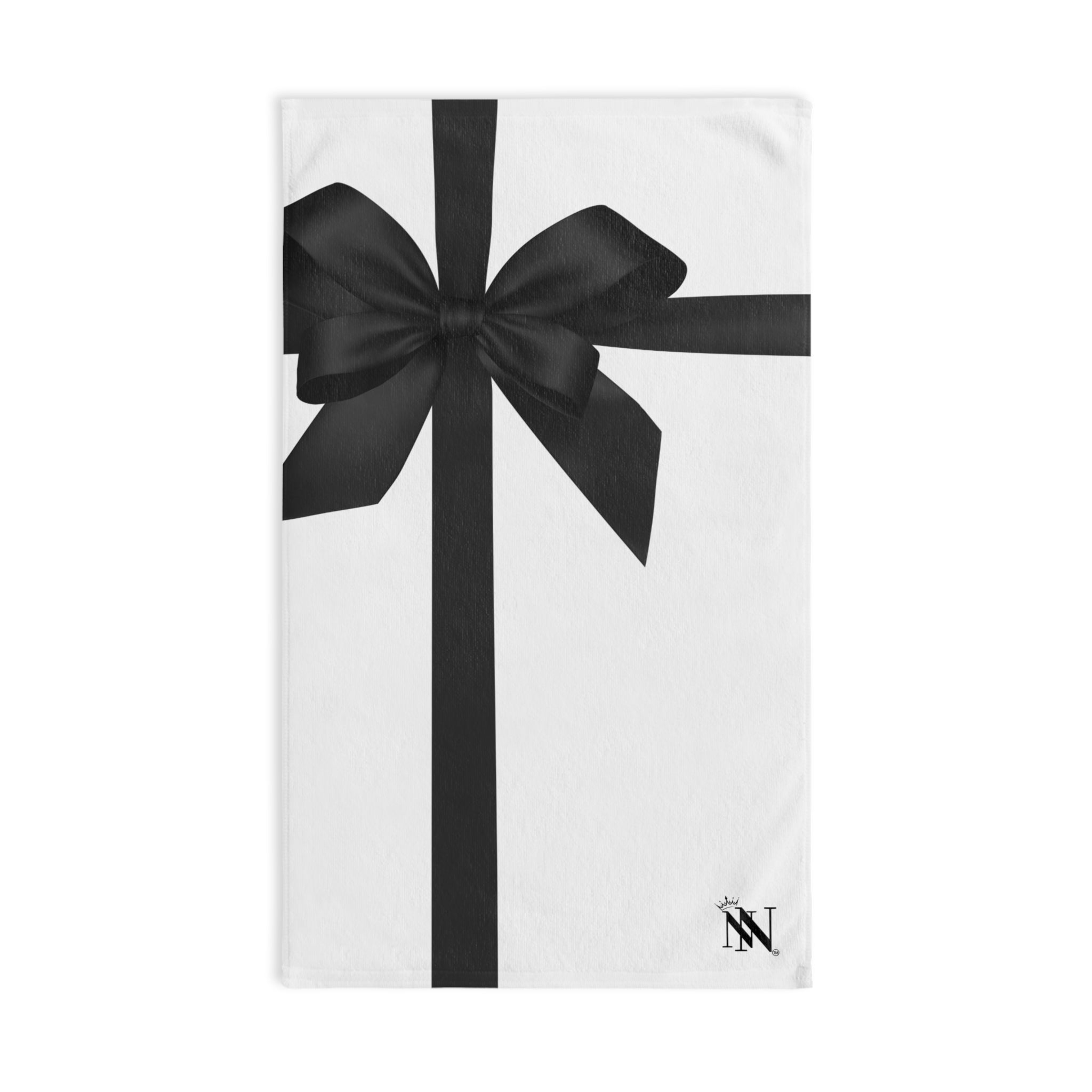 Unwrap Me Black Bow Cum Towel