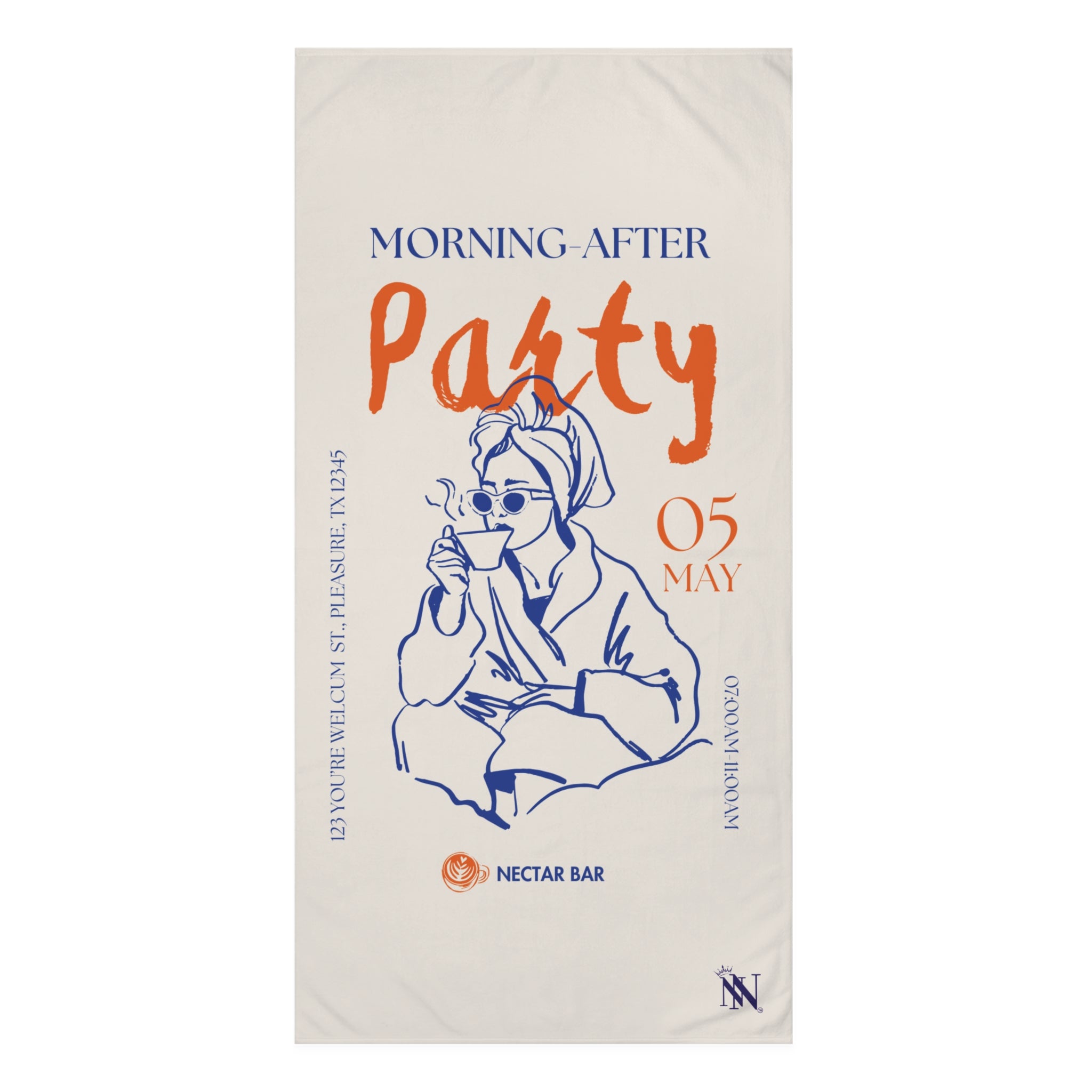 Morning After Party XL Cum Towel | Big, Bold & Stylish