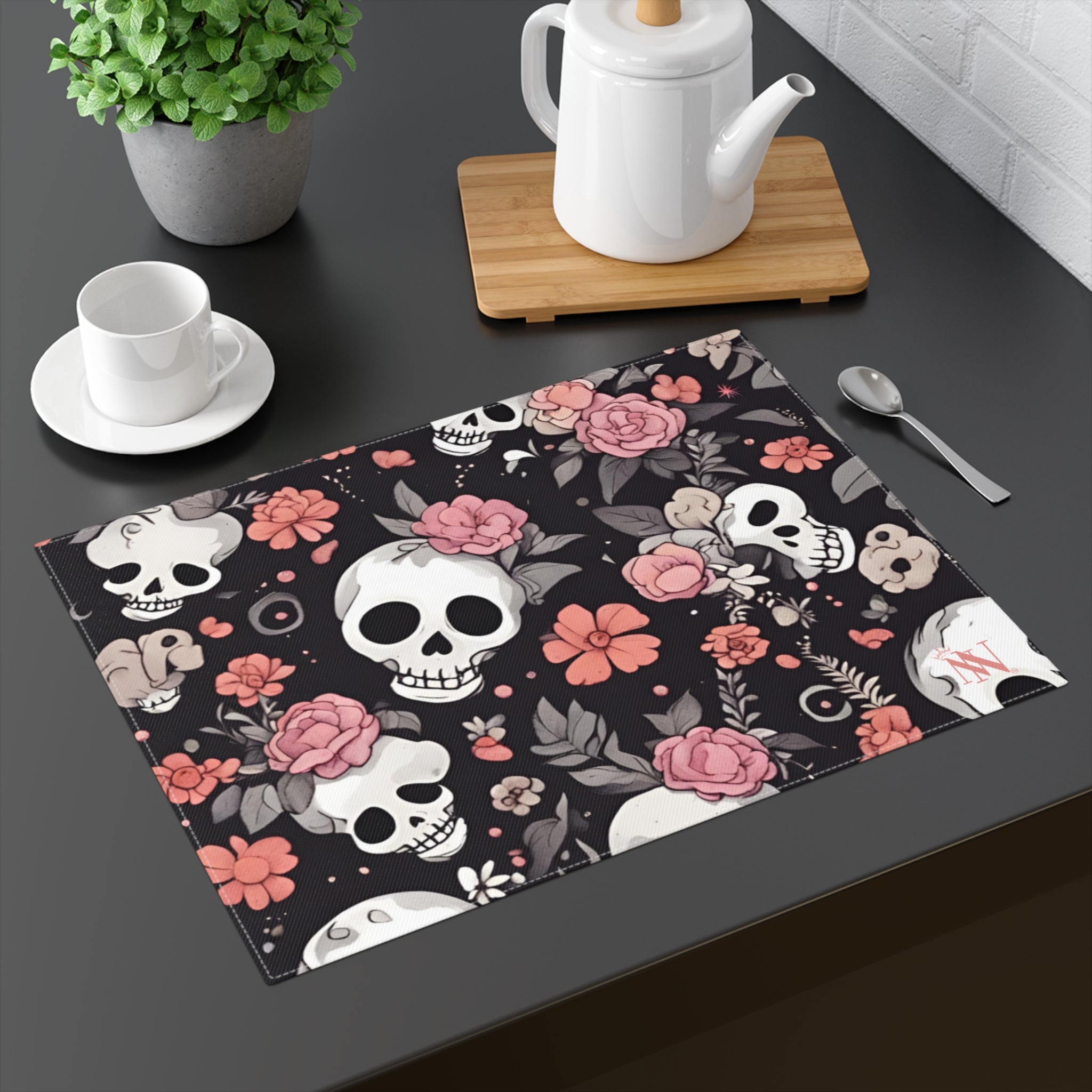skull garden cum towel 
