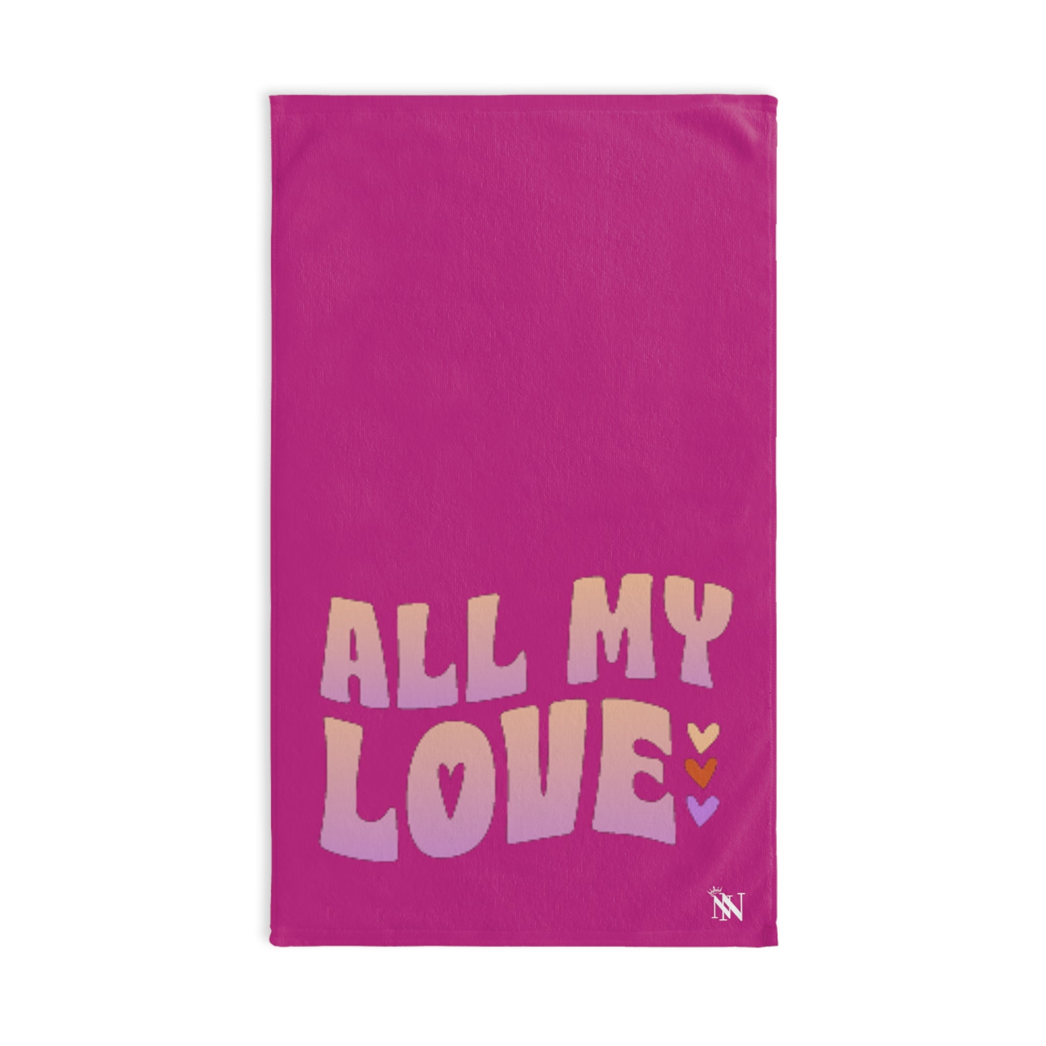 All My Love Fuscia | Funny Gifts for Men - Gifts for Him - Birthday Gifts for Men, Him, Husband, Boyfriend, New Couple Gifts, Fathers & Valentines Day Gifts, Hand Towels NECTAR NAPKINS