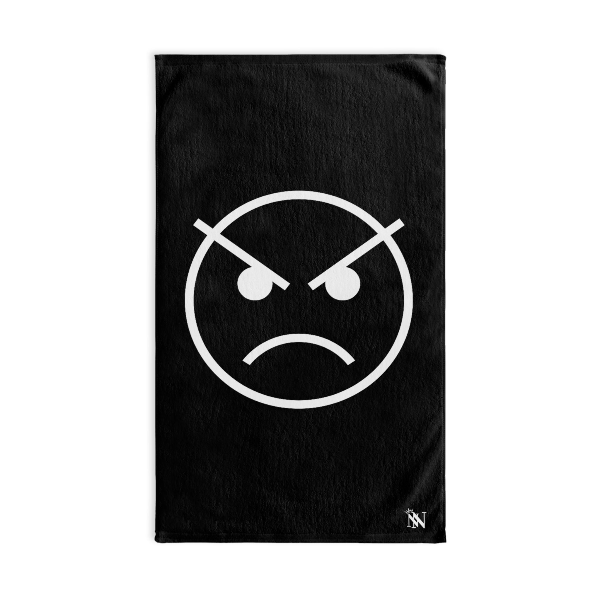 Angry Mad EmojiBlack | Sexy Gifts for Boyfriend, Funny Towel Romantic Gift for Wedding Couple Fiance First Year 2nd Anniversary Valentines, Party Gag Gifts, Joke Humor Cloth for Husband Men BF NECTAR NAPKINS