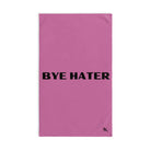 BYE Hater Fun Pink | Novelty Gifts for Boyfriend, Funny Towel Romantic Gift for Wedding Couple Fiance First Year Anniversary Valentines, Party Gag Gifts, Joke Humor Cloth for Husband Men BF NECTAR NAPKINS