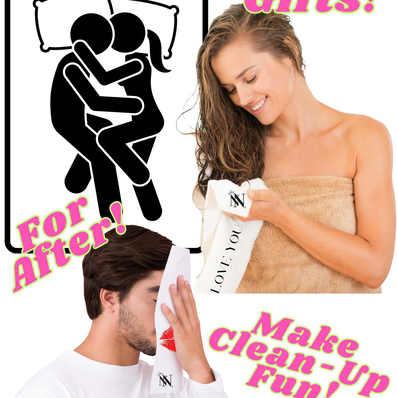 Beginner Cum Rag 2 | Gifts for Boyfriend, Funny Towel Romantic Gift for Wedding Couple Fiance First Year Anniversary Valentines, Party Gag Gifts, Joke Humor Cloth for Husband Men BF NECTAR NAPKINS
