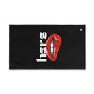 Bite Lip Large Black | Sexy Gifts for Boyfriend, Funny Towel Romantic Gift for Wedding Couple Fiance First Year 2nd Anniversary Valentines, Party Gag Gifts, Joke Humor Cloth for Husband Men BF NECTAR NAPKINS