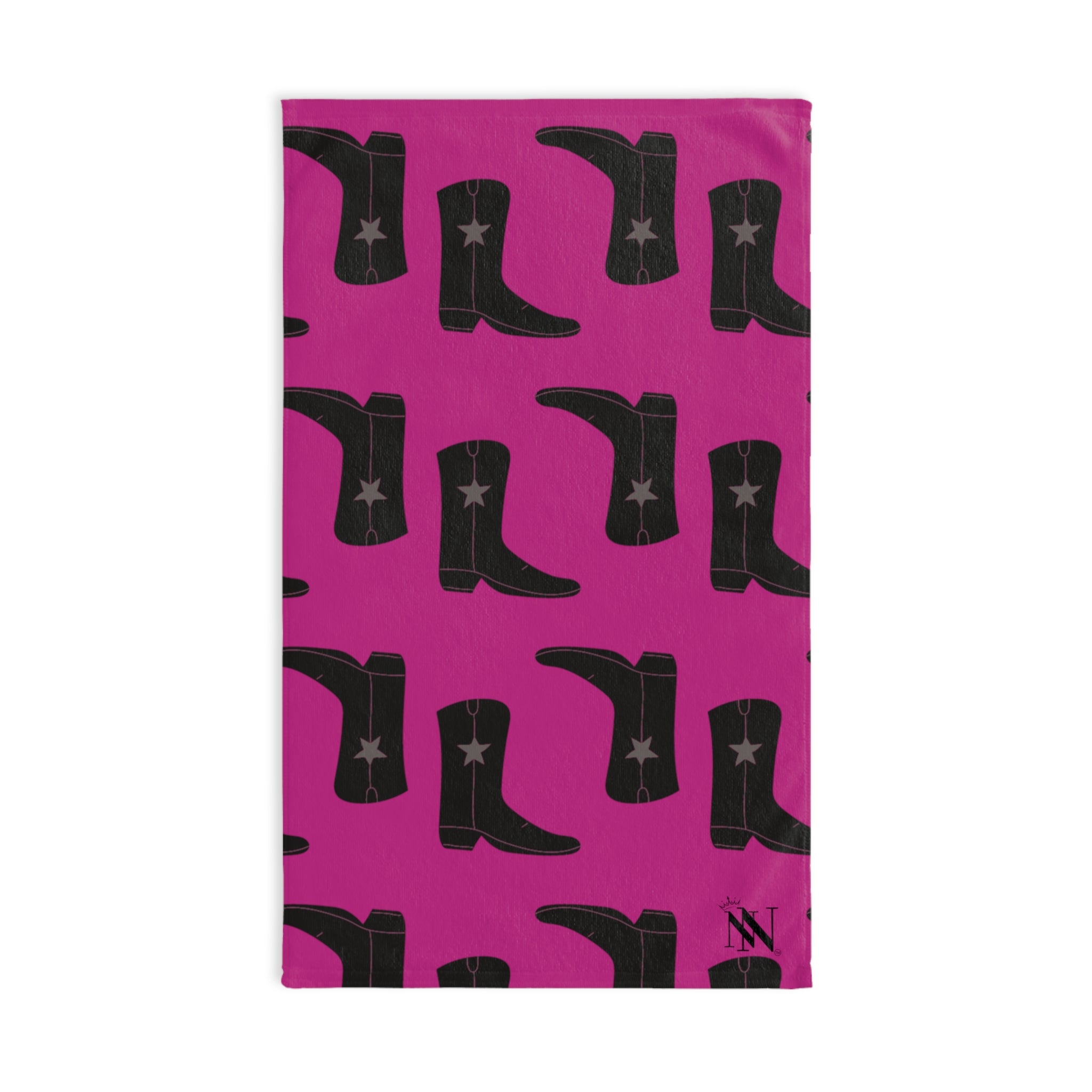 Black Boot Pattern Fuscia | Funny Gifts for Men - Gifts for Him - Birthday Gifts for Men, Him, Husband, Boyfriend, New Couple Gifts, Fathers & Valentines Day Gifts, Hand Towels NECTAR NAPKINS