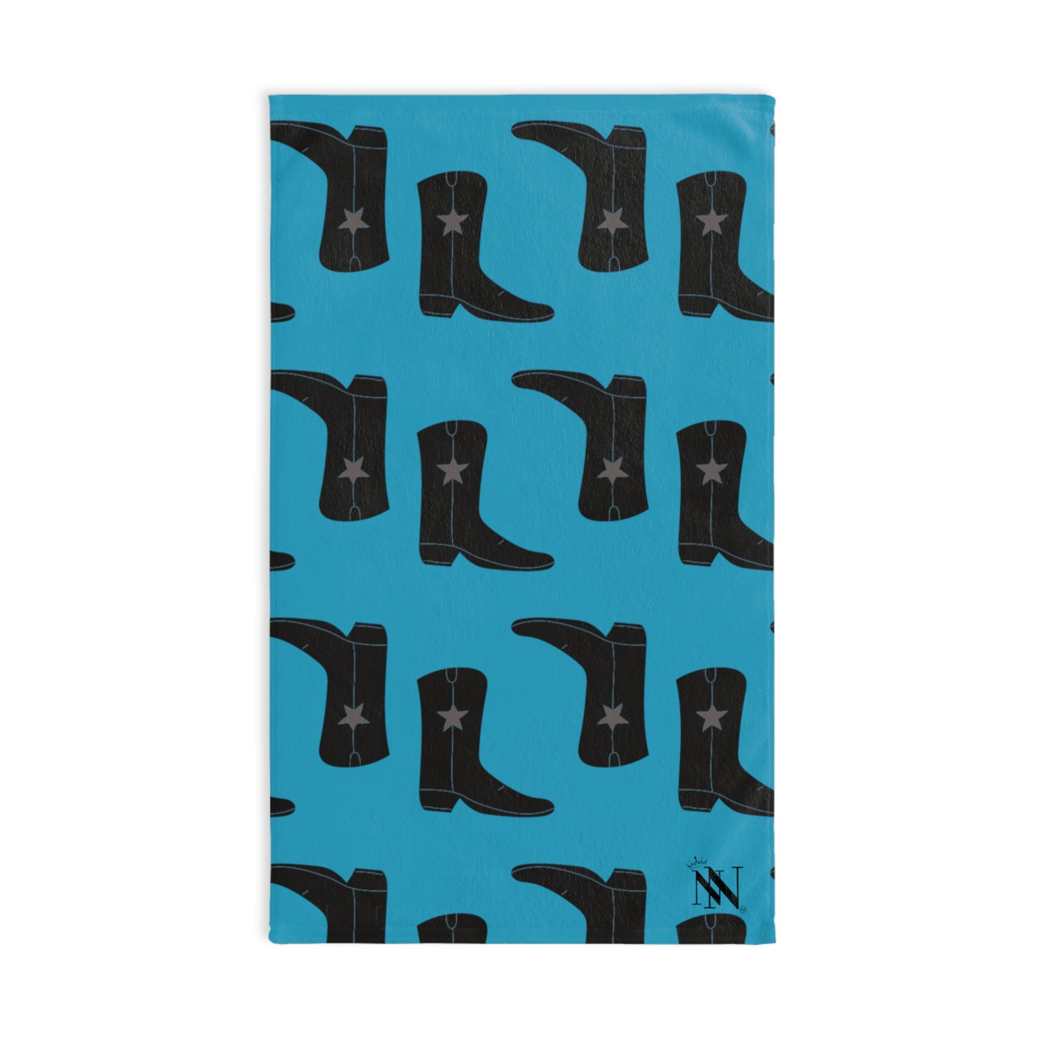 Black Boot Pattern Teal | Novelty Gifts for Boyfriend, Funny Towel Romantic Gift for Wedding Couple Fiance First Year Anniversary Valentines, Party Gag Gifts, Joke Humor Cloth for Husband Men BF NECTAR NAPKINS